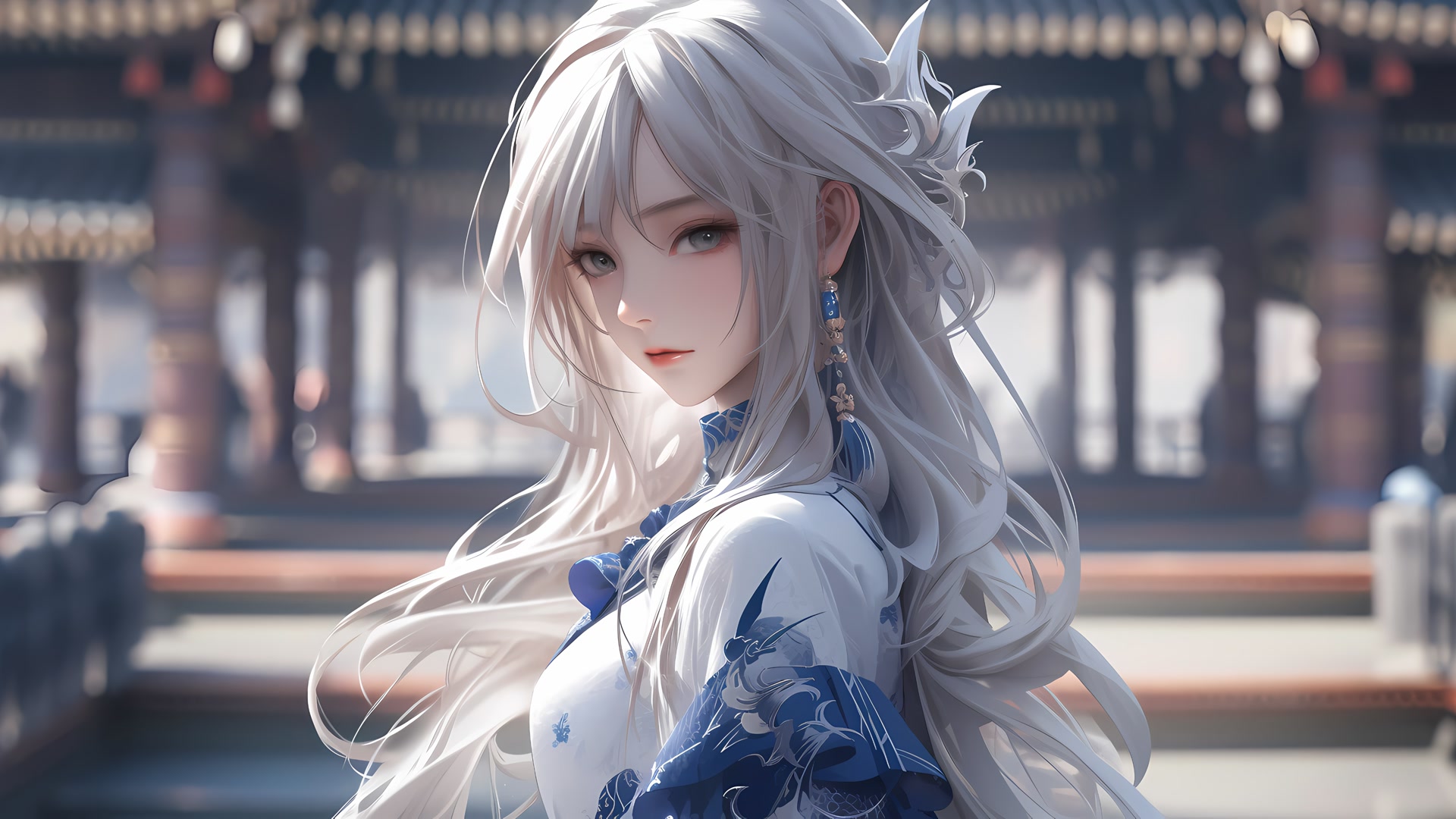 银发少女回眸