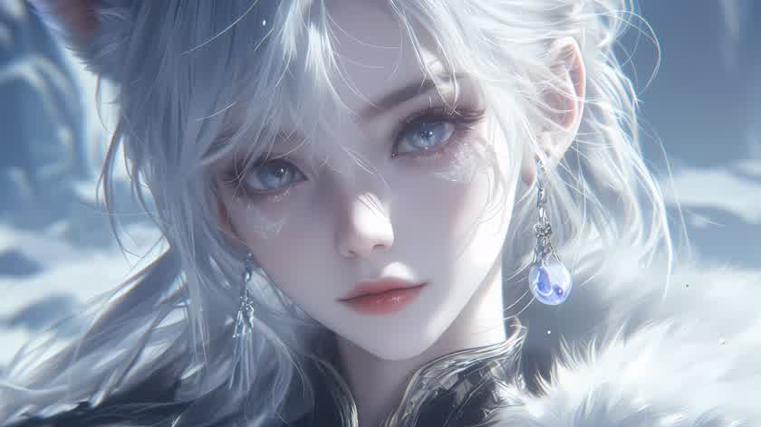 银发雪狐少女