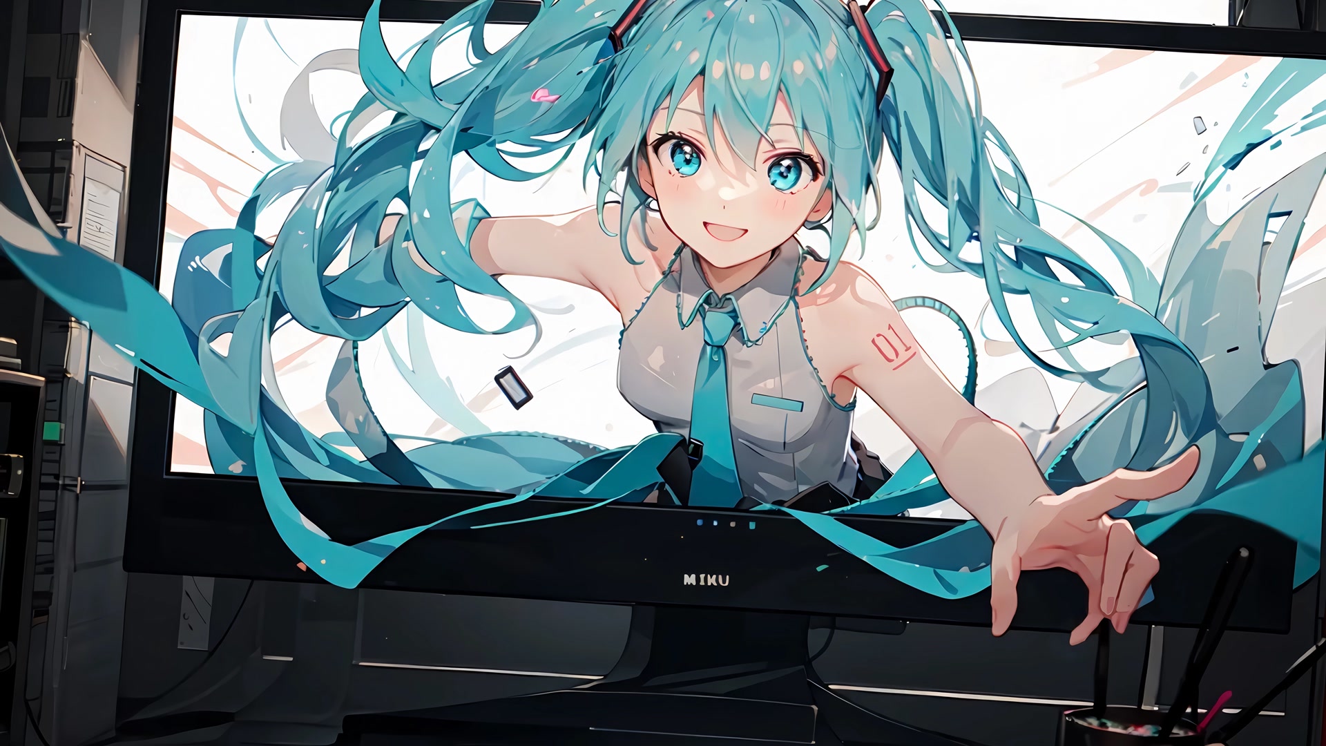 初音未来伸手