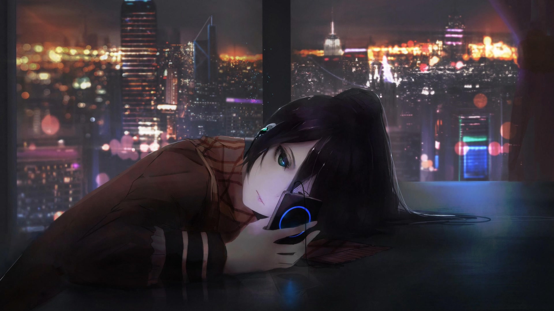 少女夜城听歌