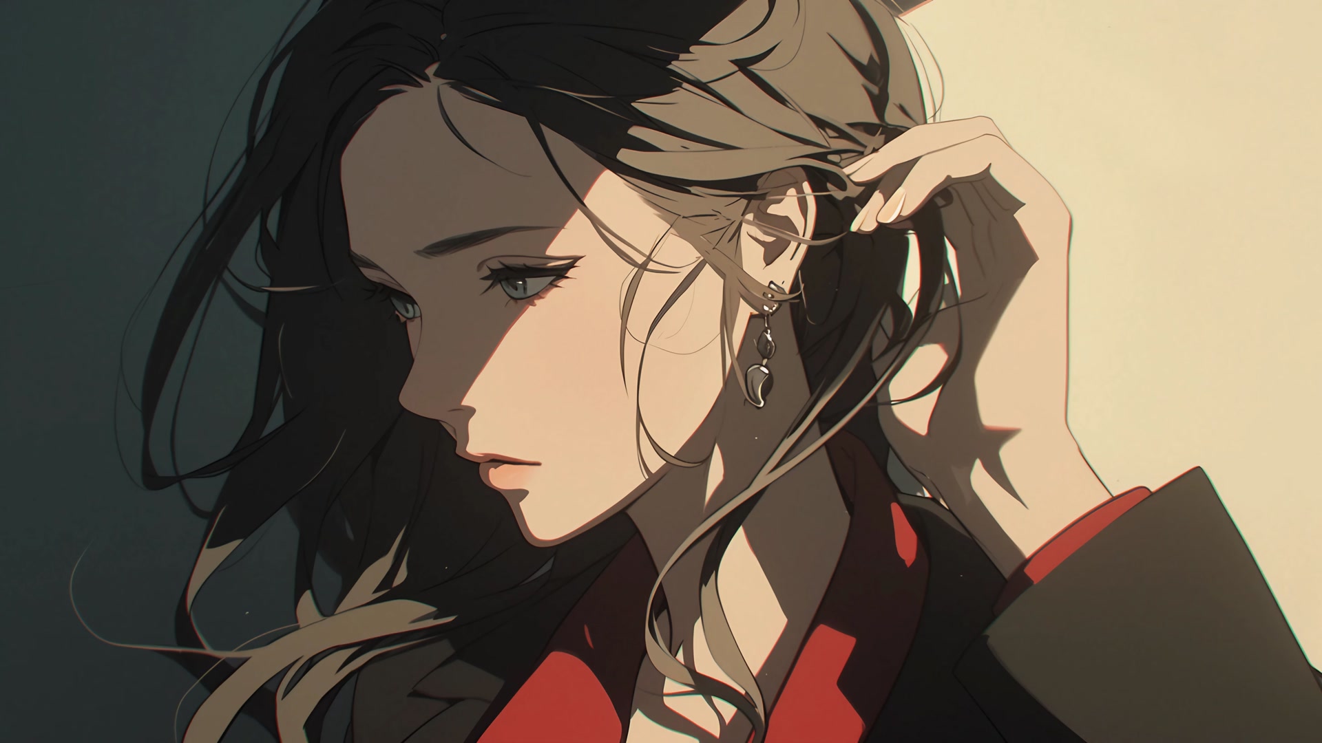 忧郁动漫女子