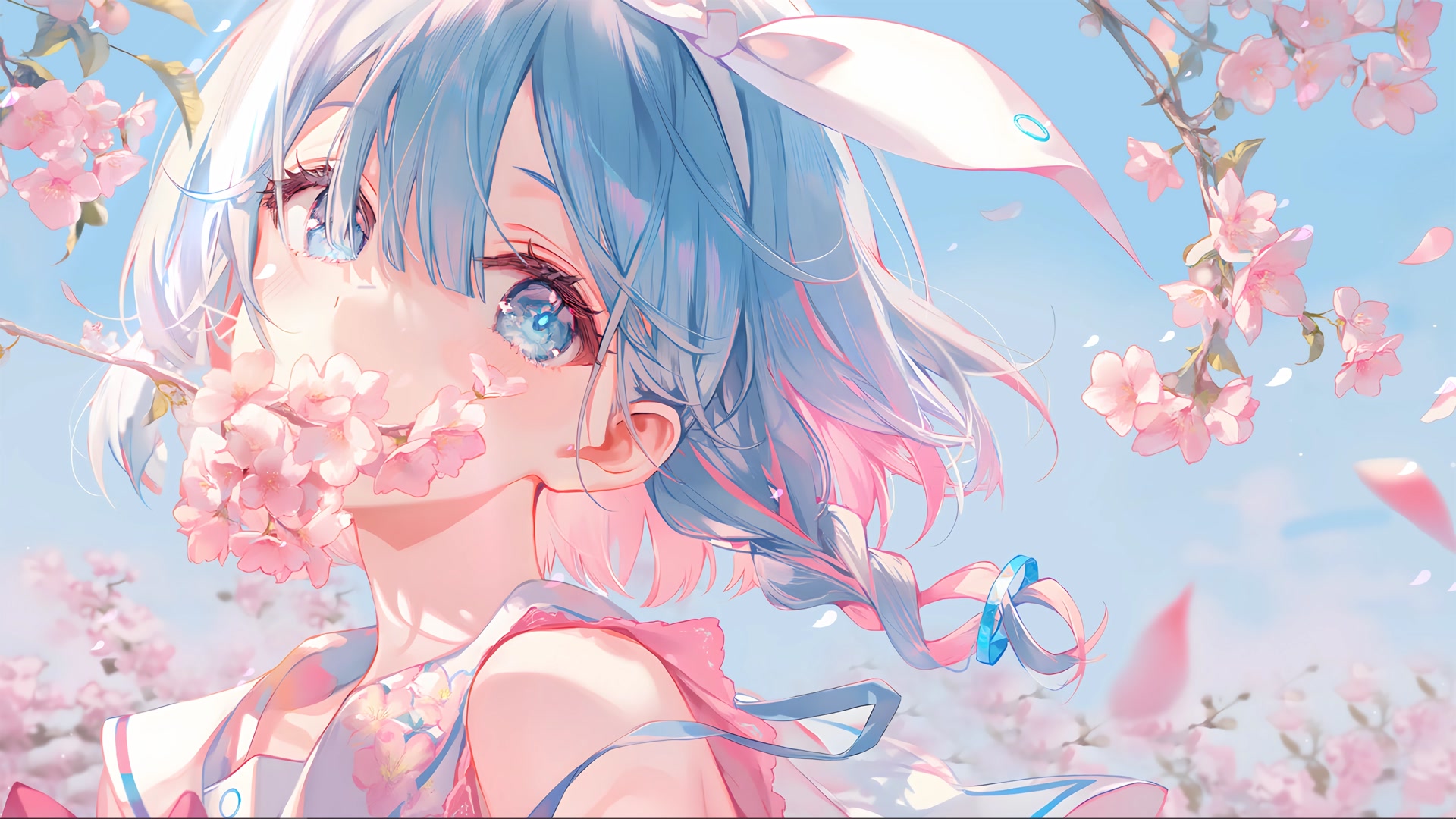 樱花兔耳少女