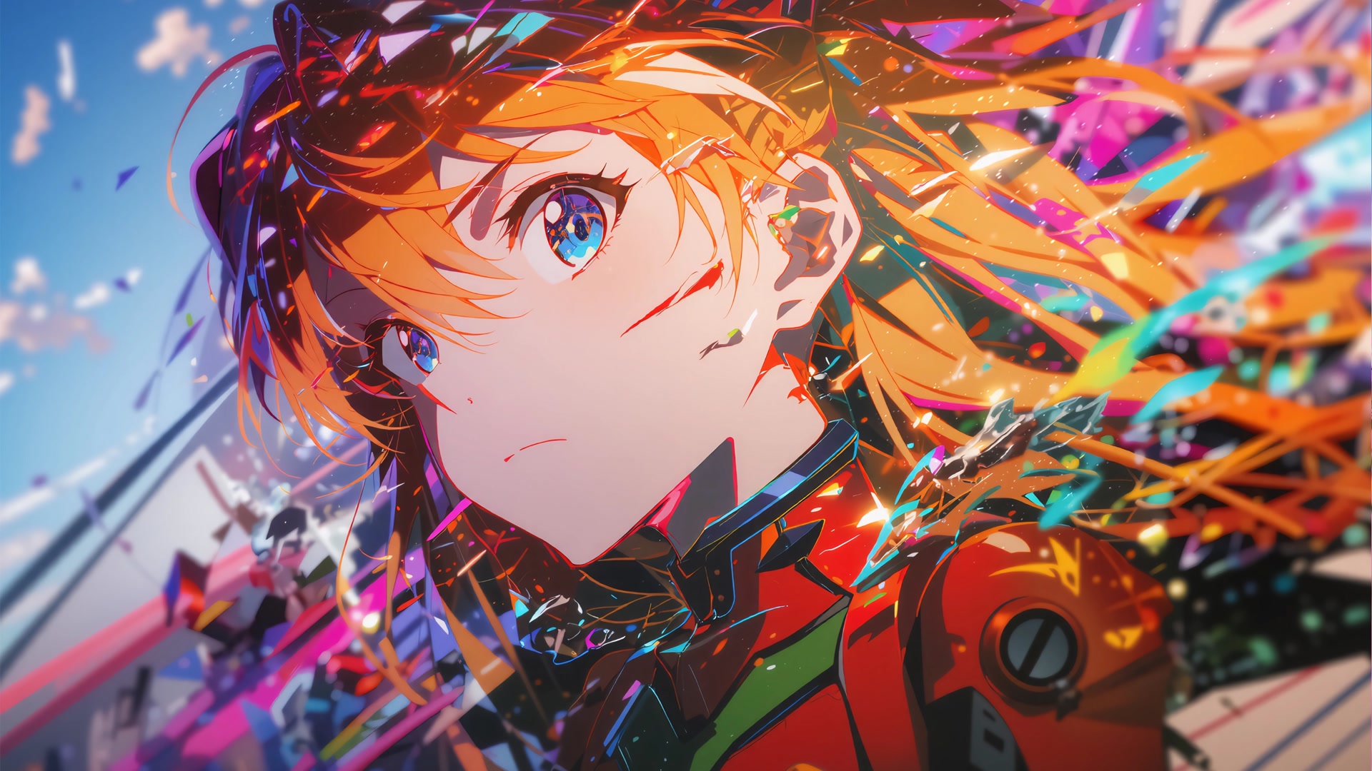 橙发蓝眼少女