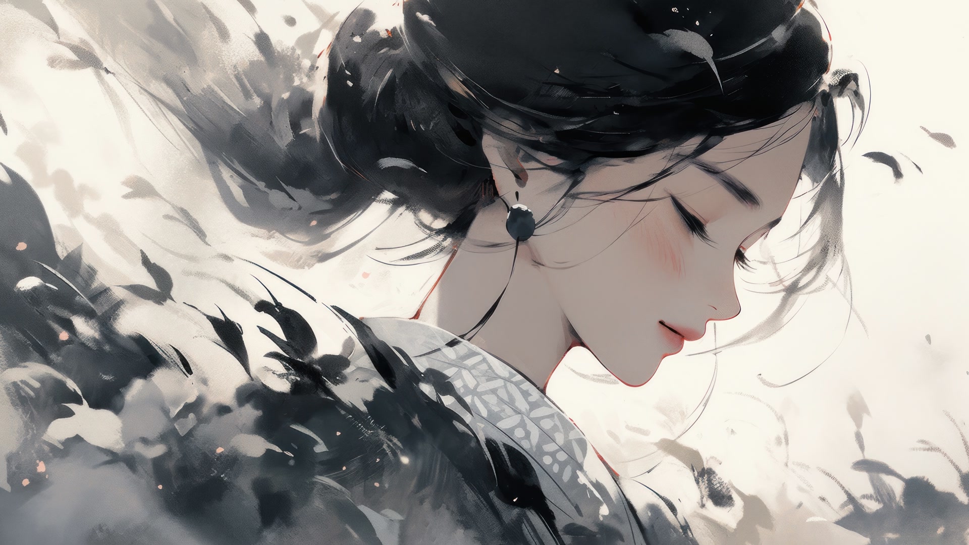 水墨古风美人