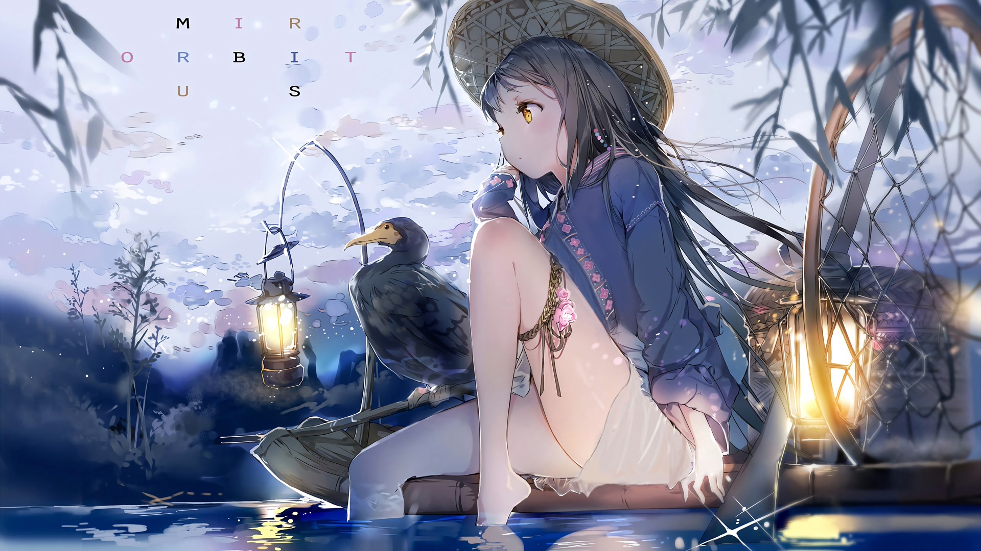 渔舟少女夜灯