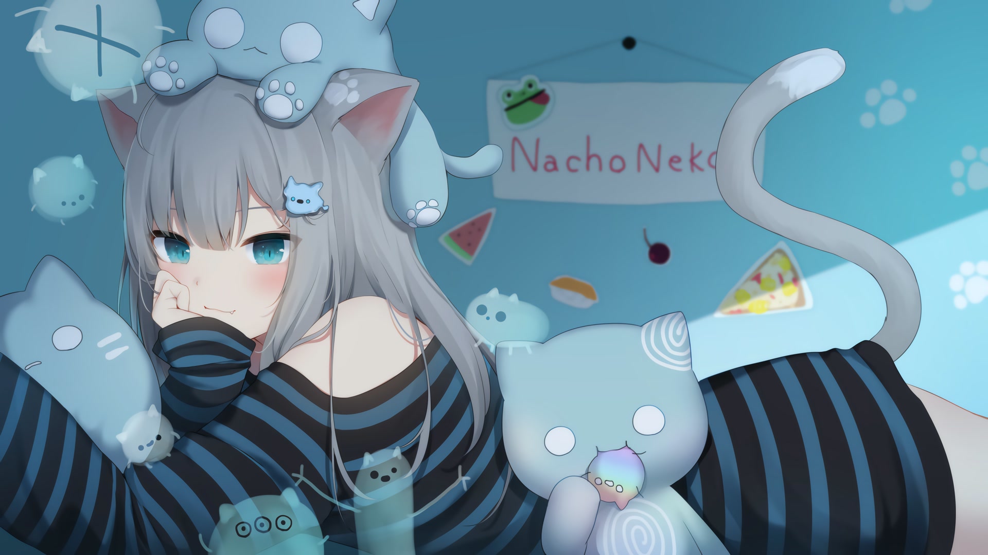 猫耳少女与猫