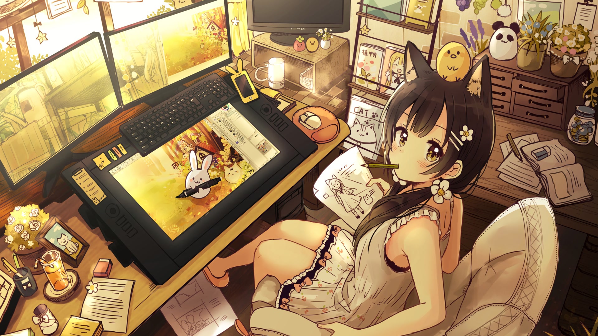 猫耳少女绘图