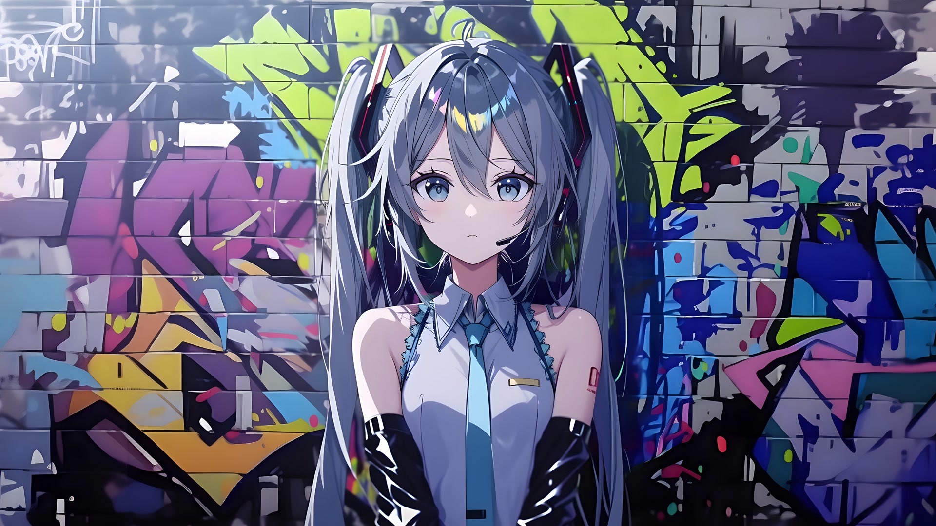 街头涂鸦初音
