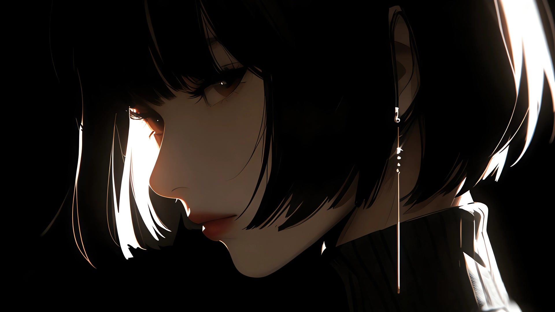逆光动漫少女