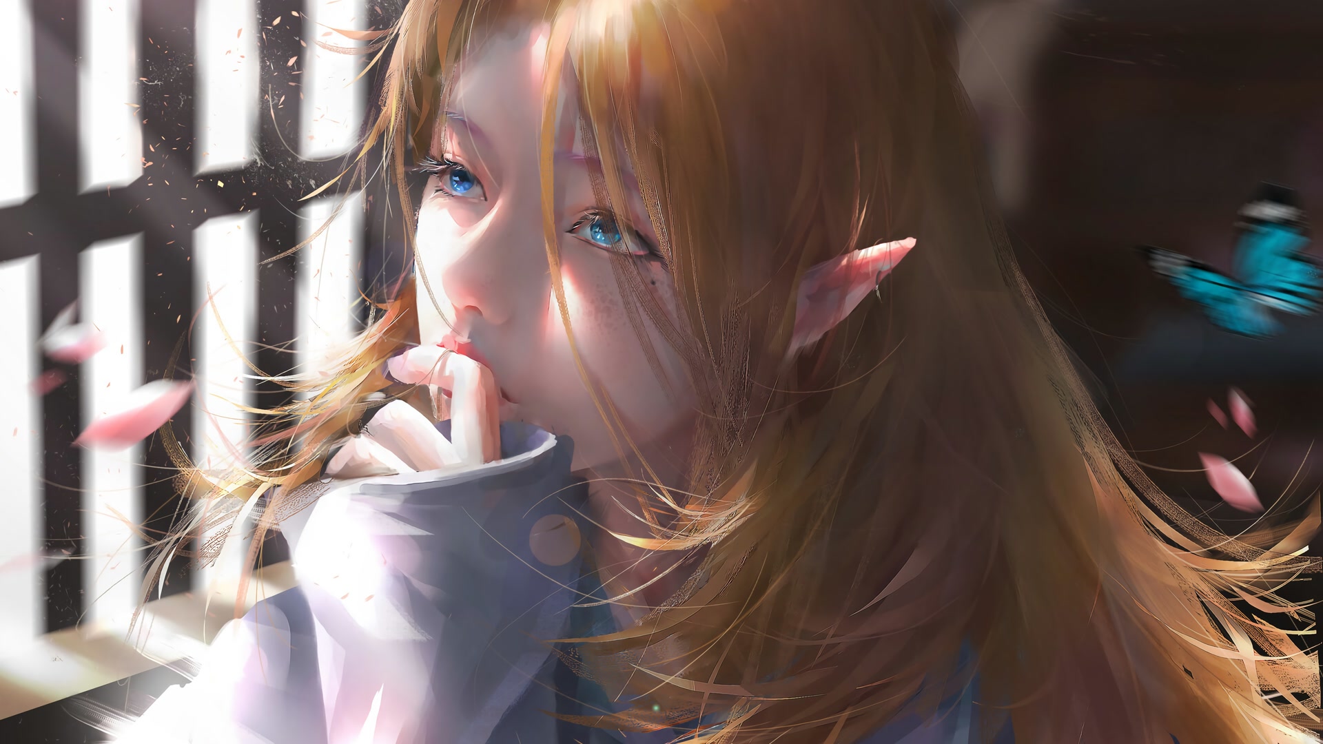 金发蓝眼少女