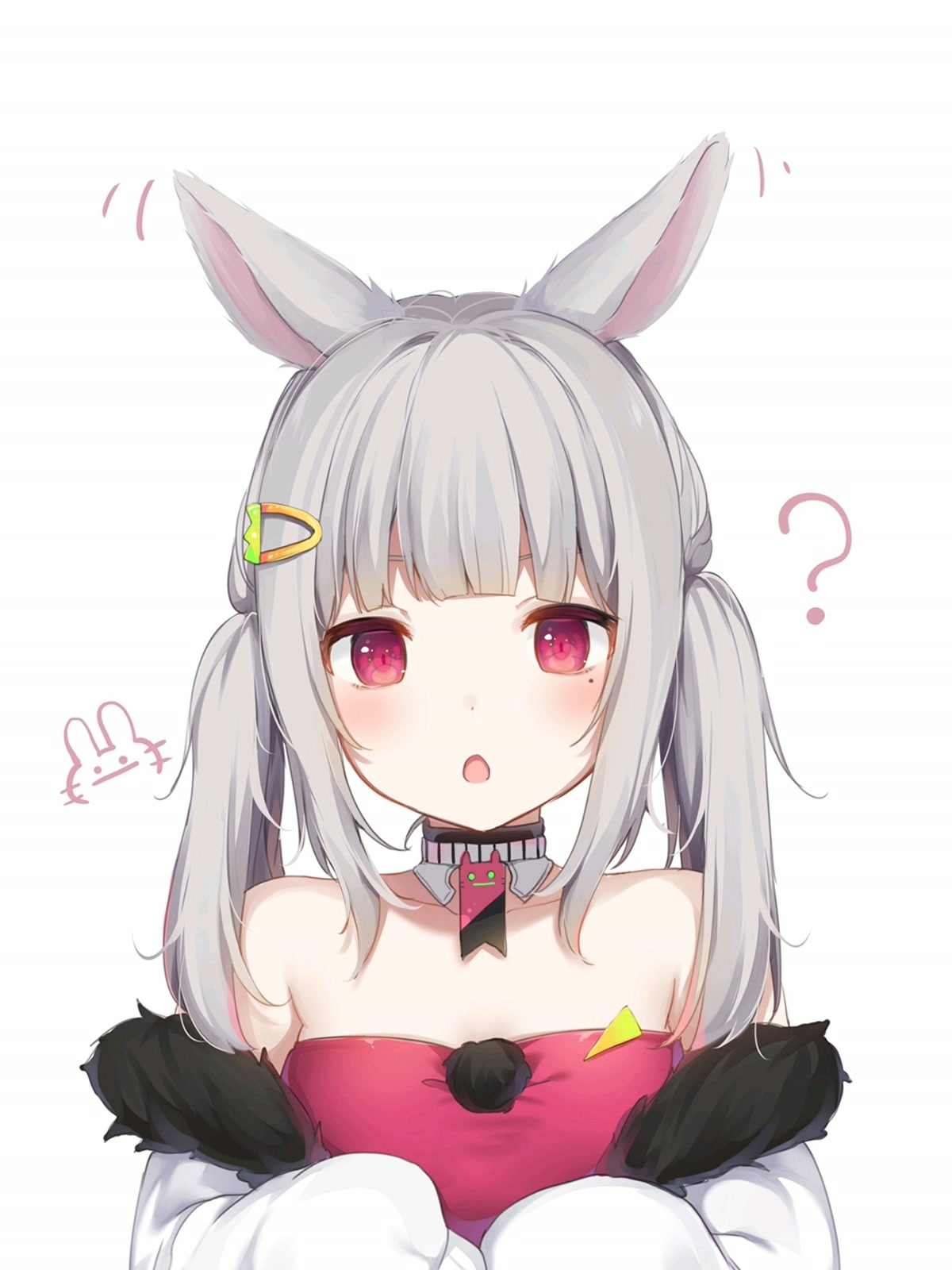 兔耳少女惊愕