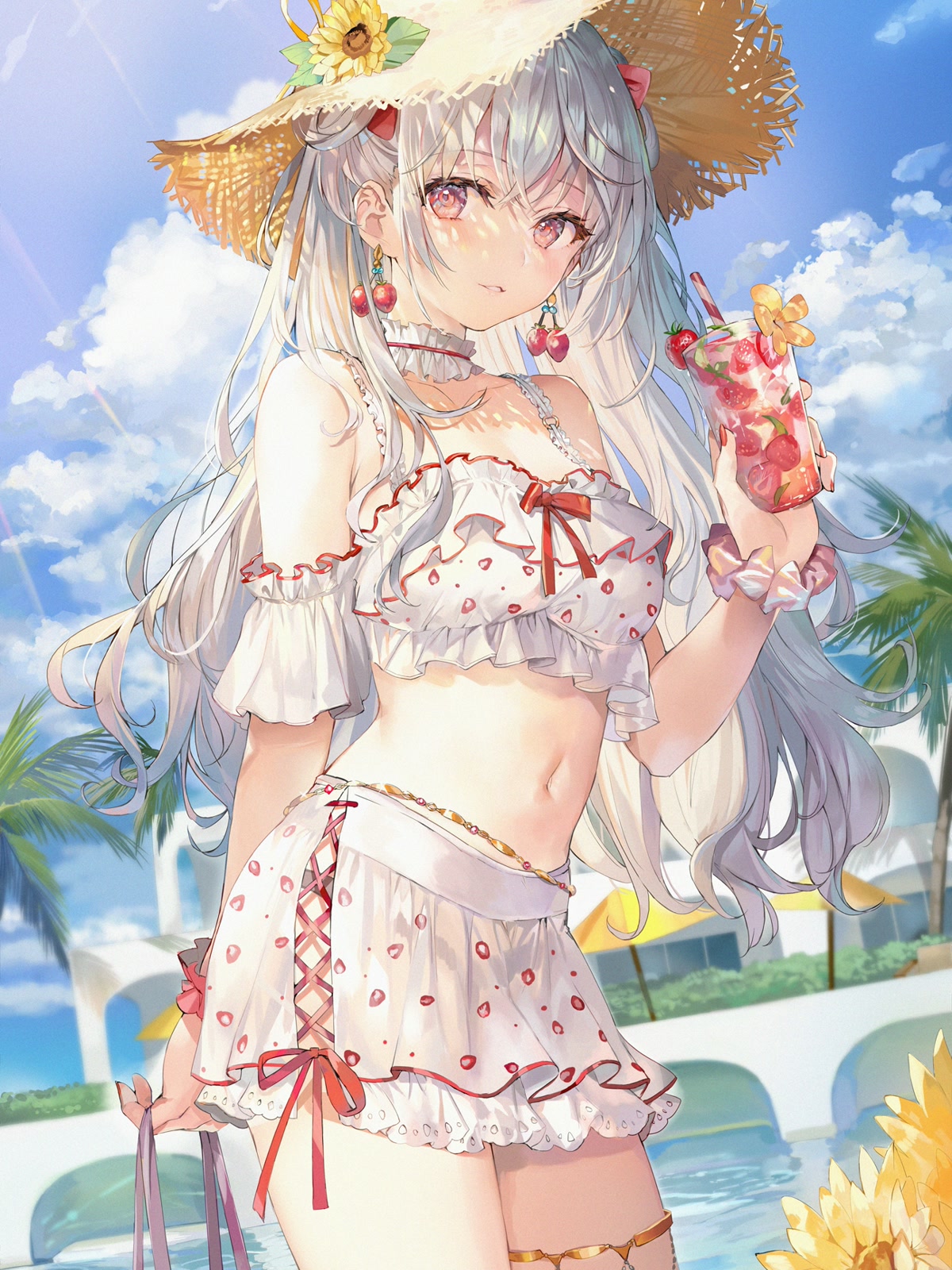 夏日海边少女
