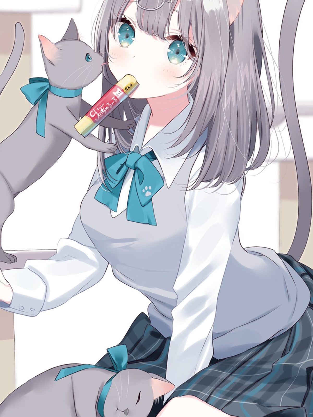 灰发猫耳少女
