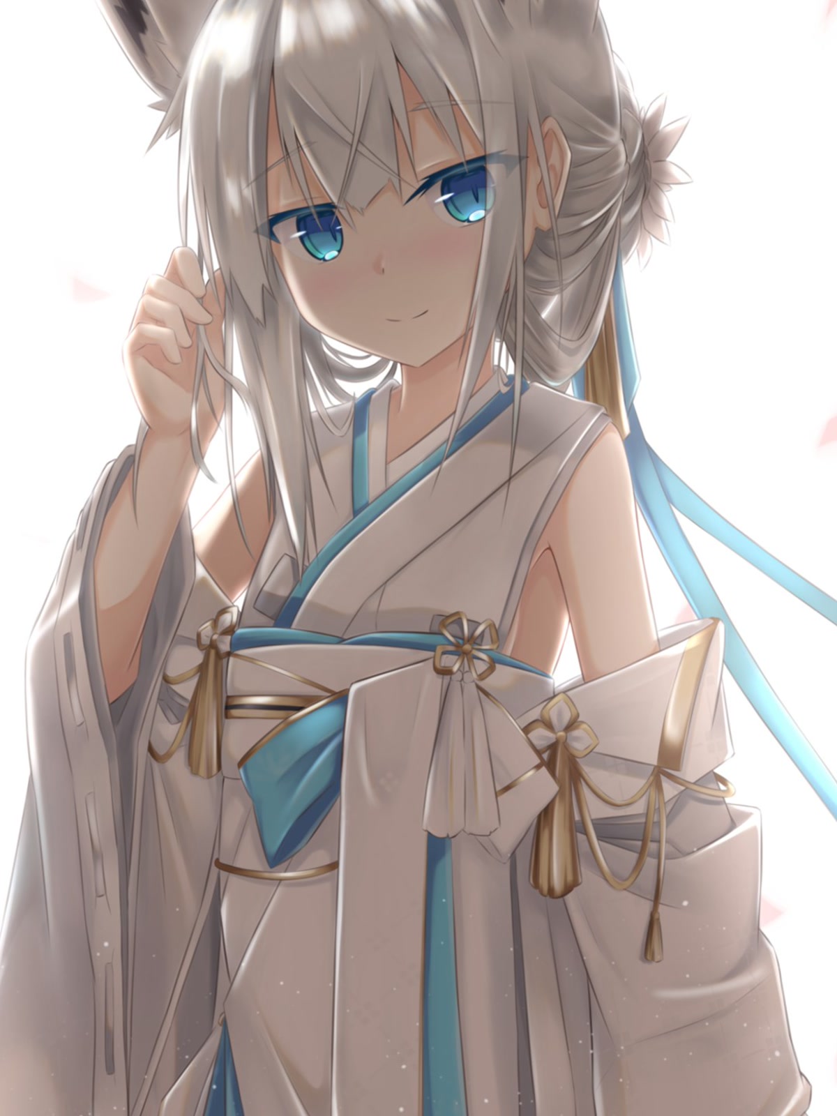 狐耳少女蓝眸