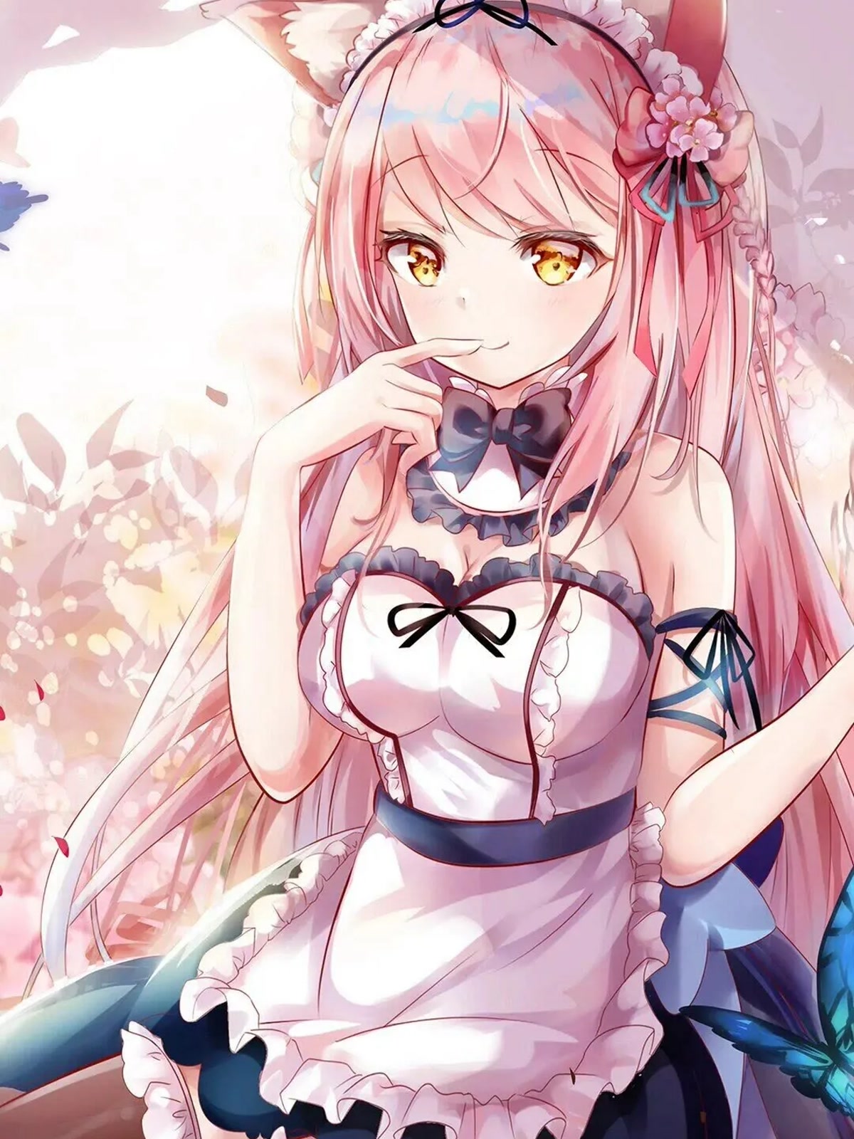 粉发猫耳少女