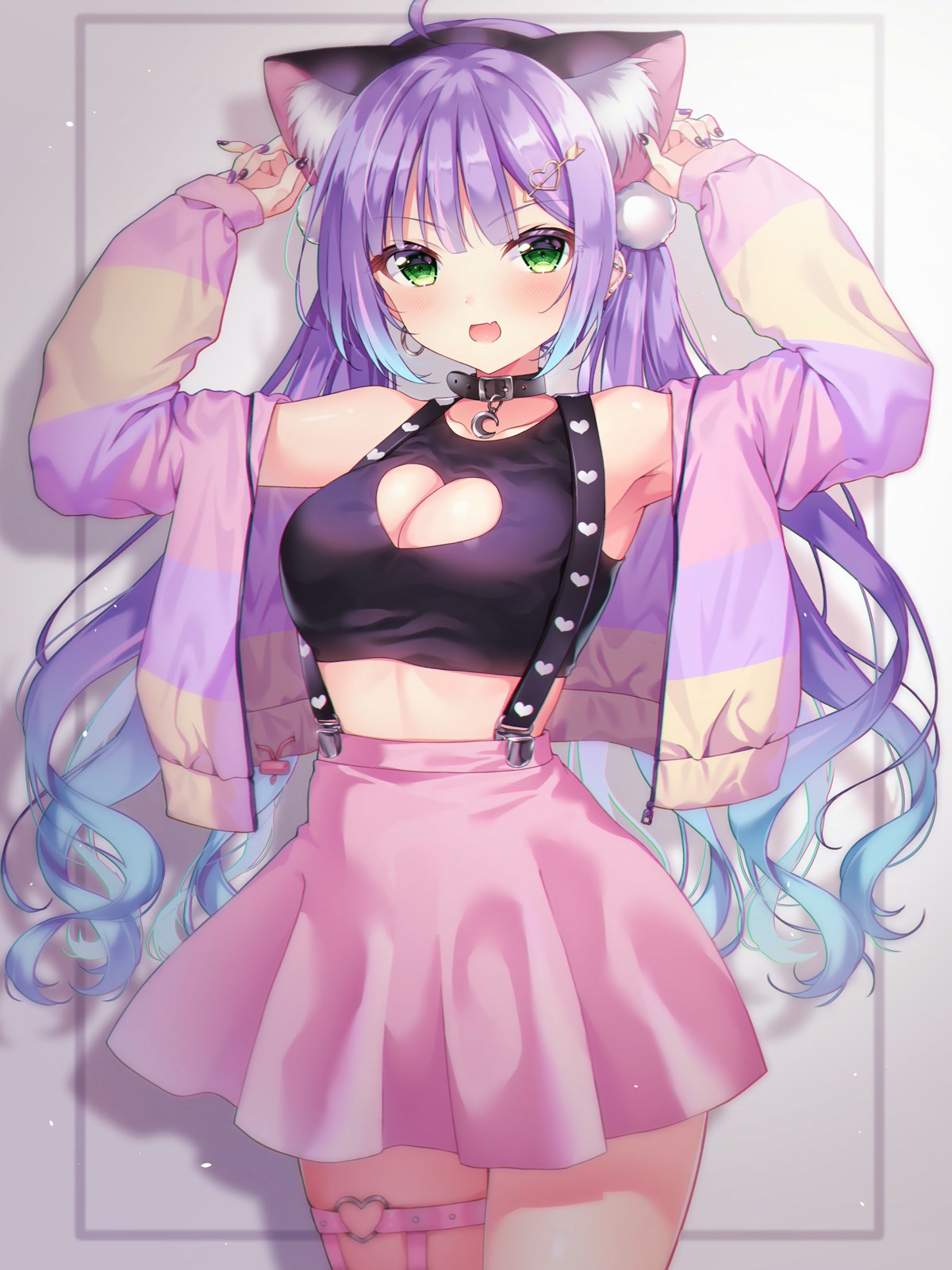 紫发猫耳少女