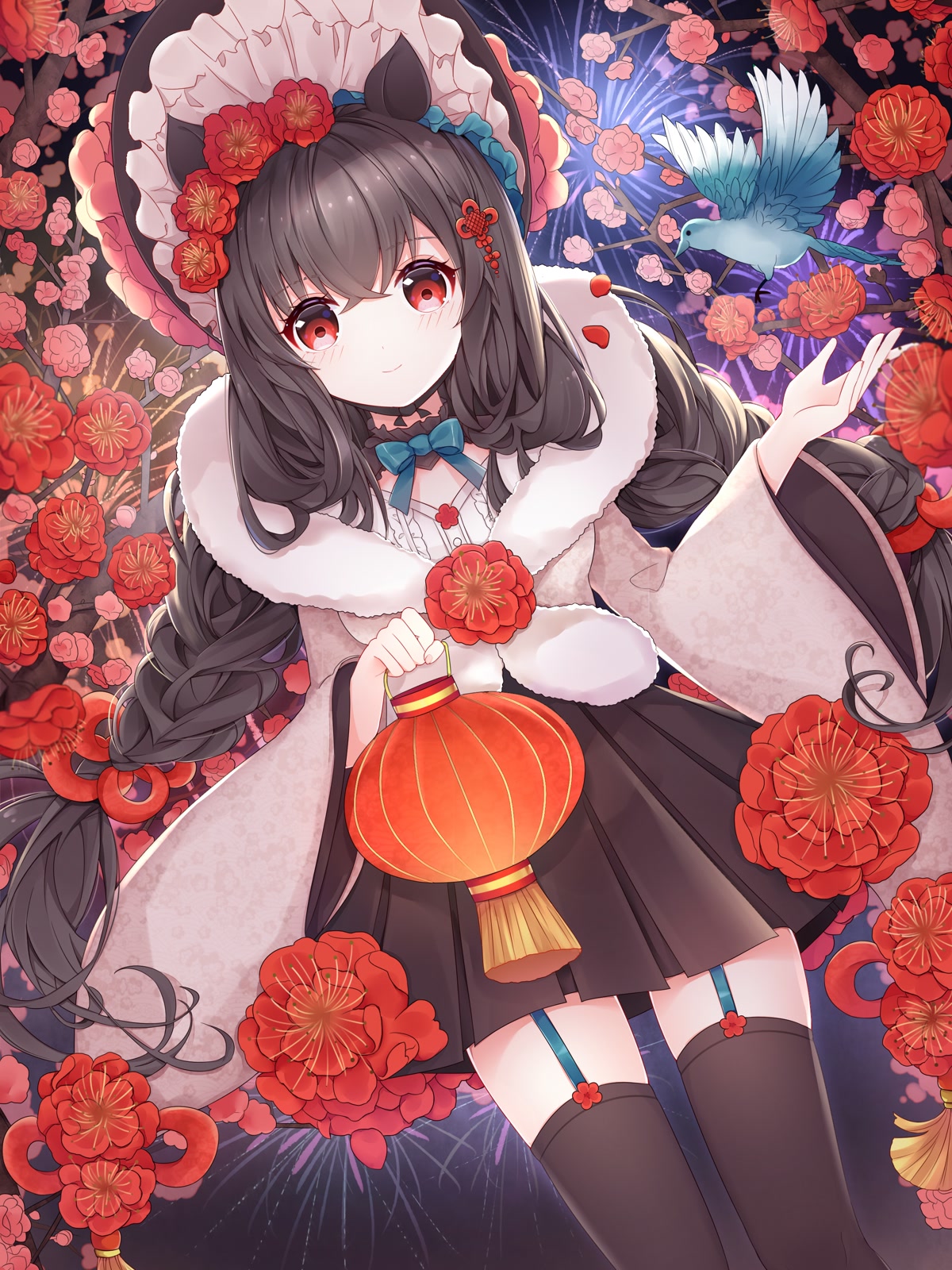 红眼少女持灯笼