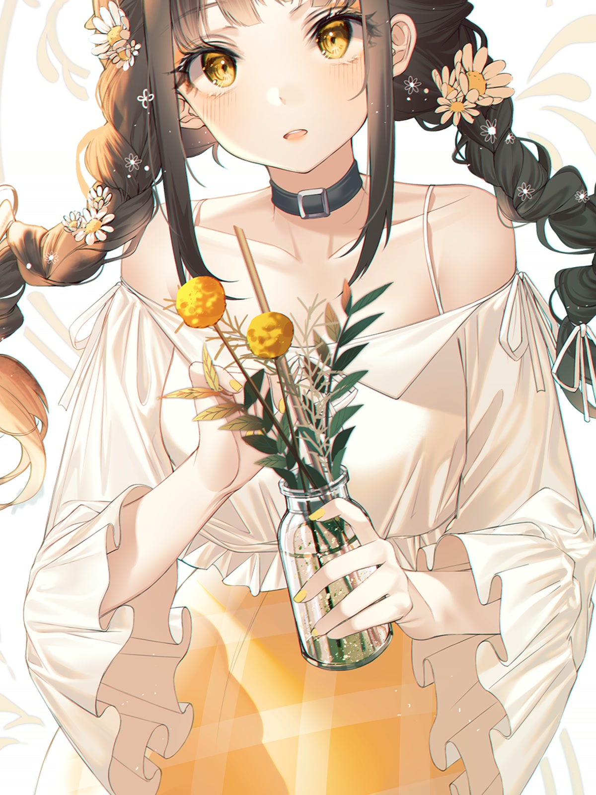 花间少女凝视
