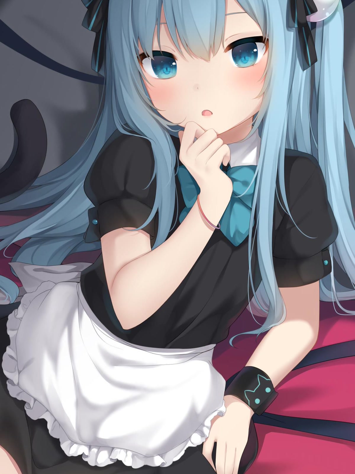 蓝发猫耳少女