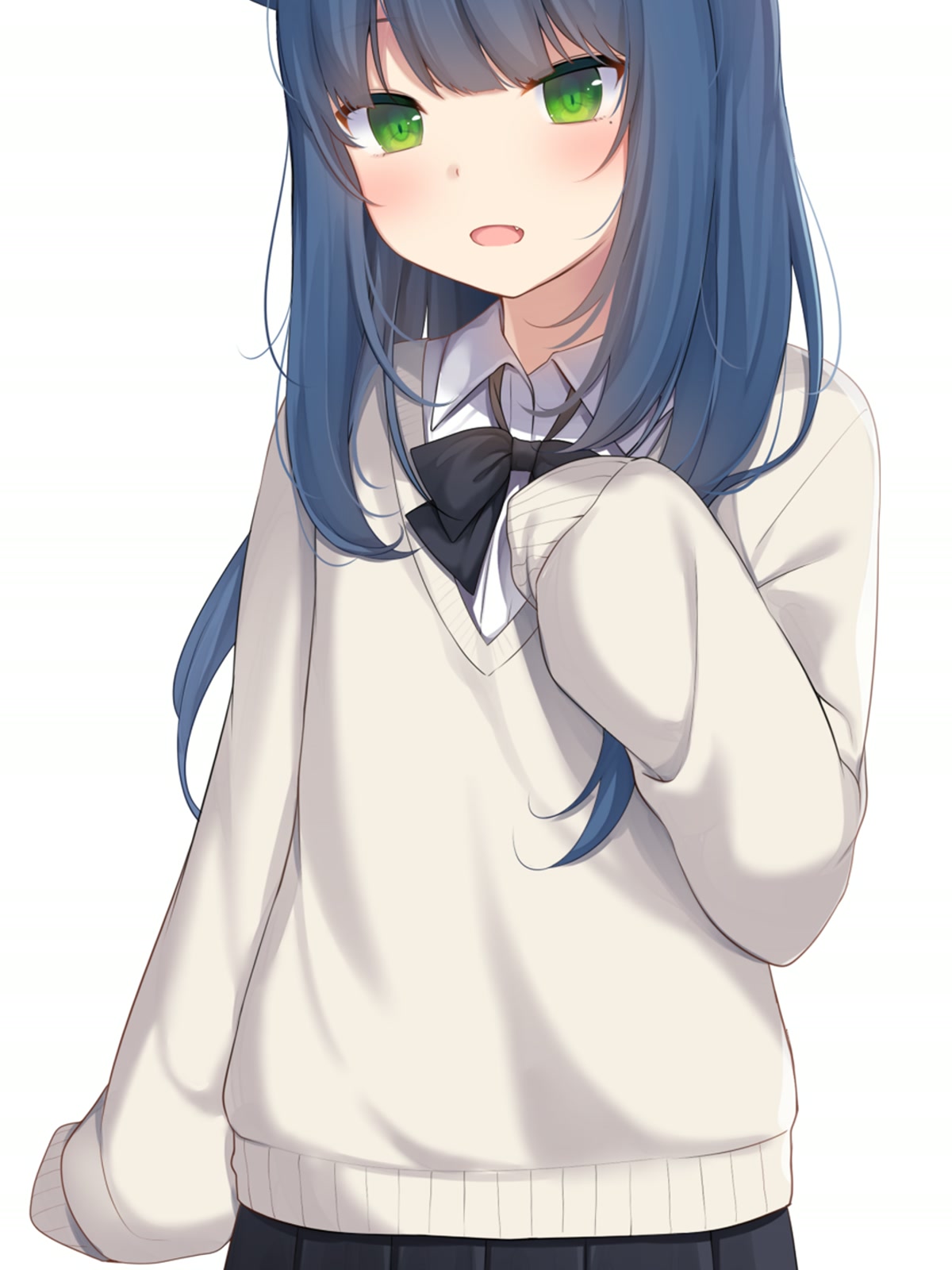 蓝发猫耳少女