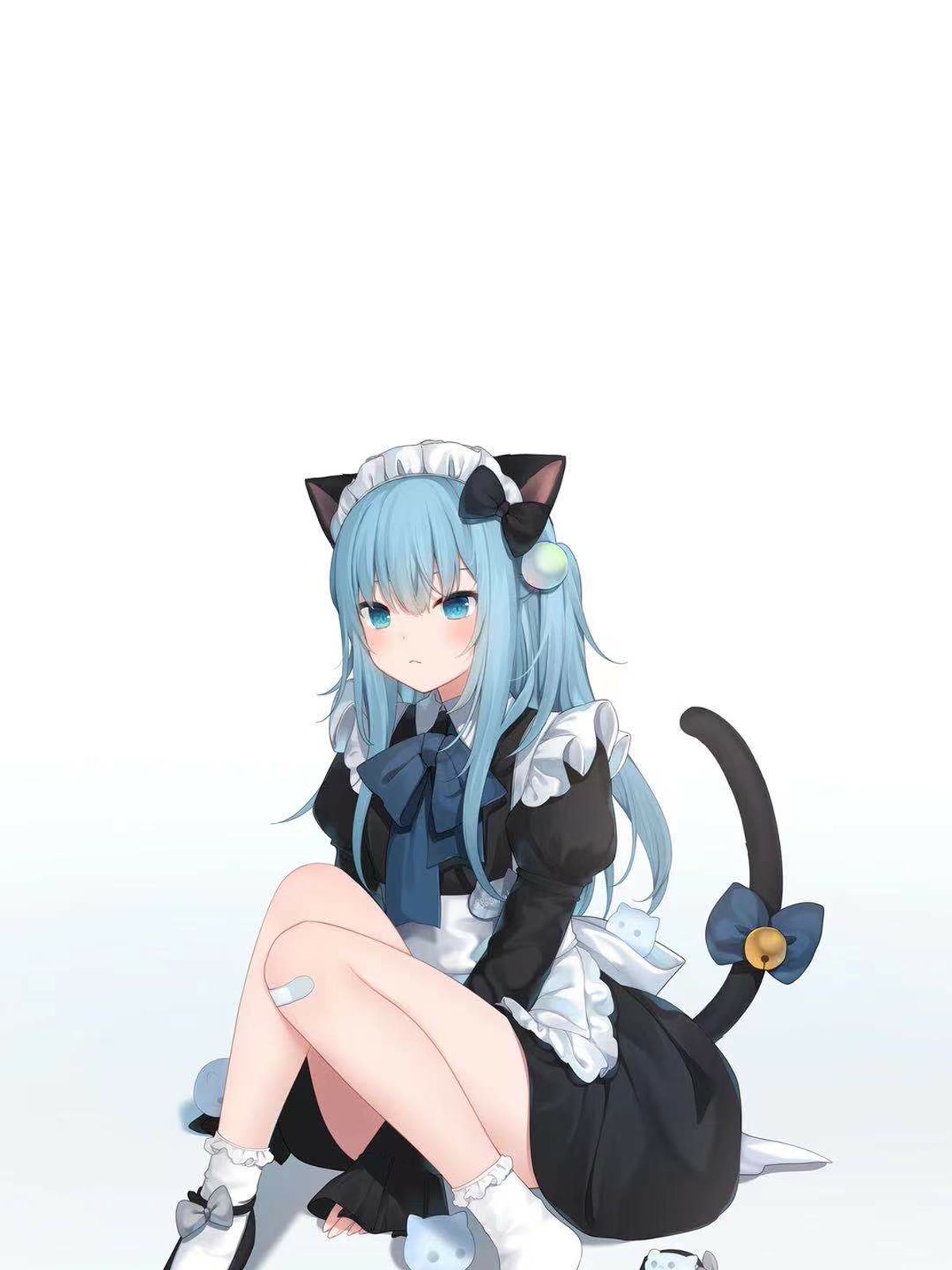 蓝发猫耳少女