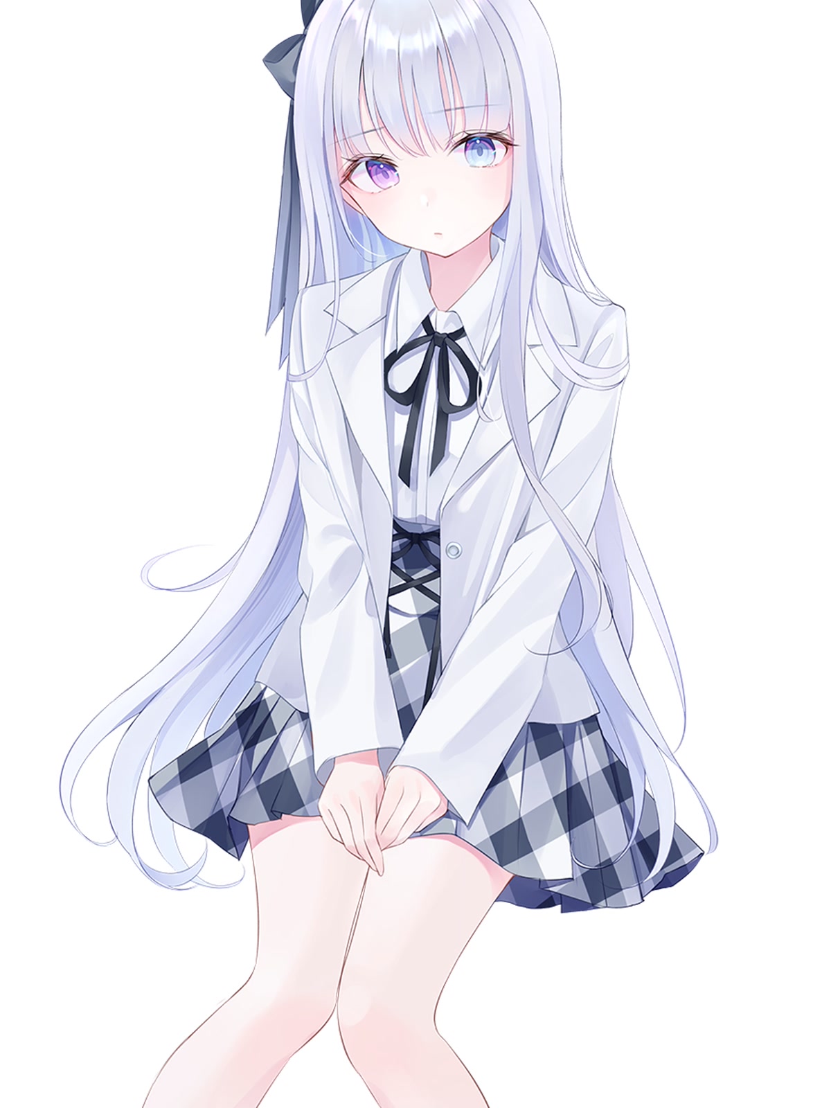银发少女校服