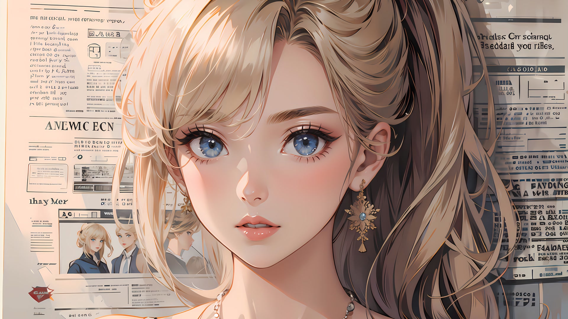 蓝眸金发少女