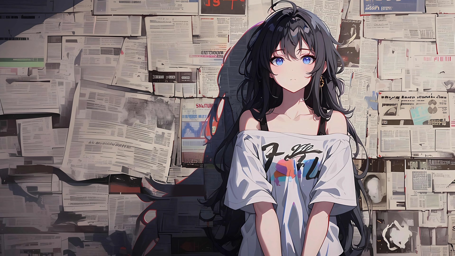 黑发少女看镜头