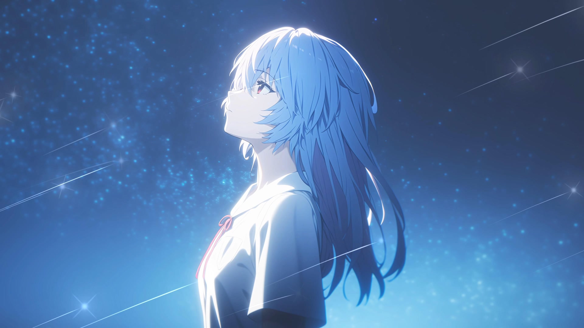 少女仰望星空