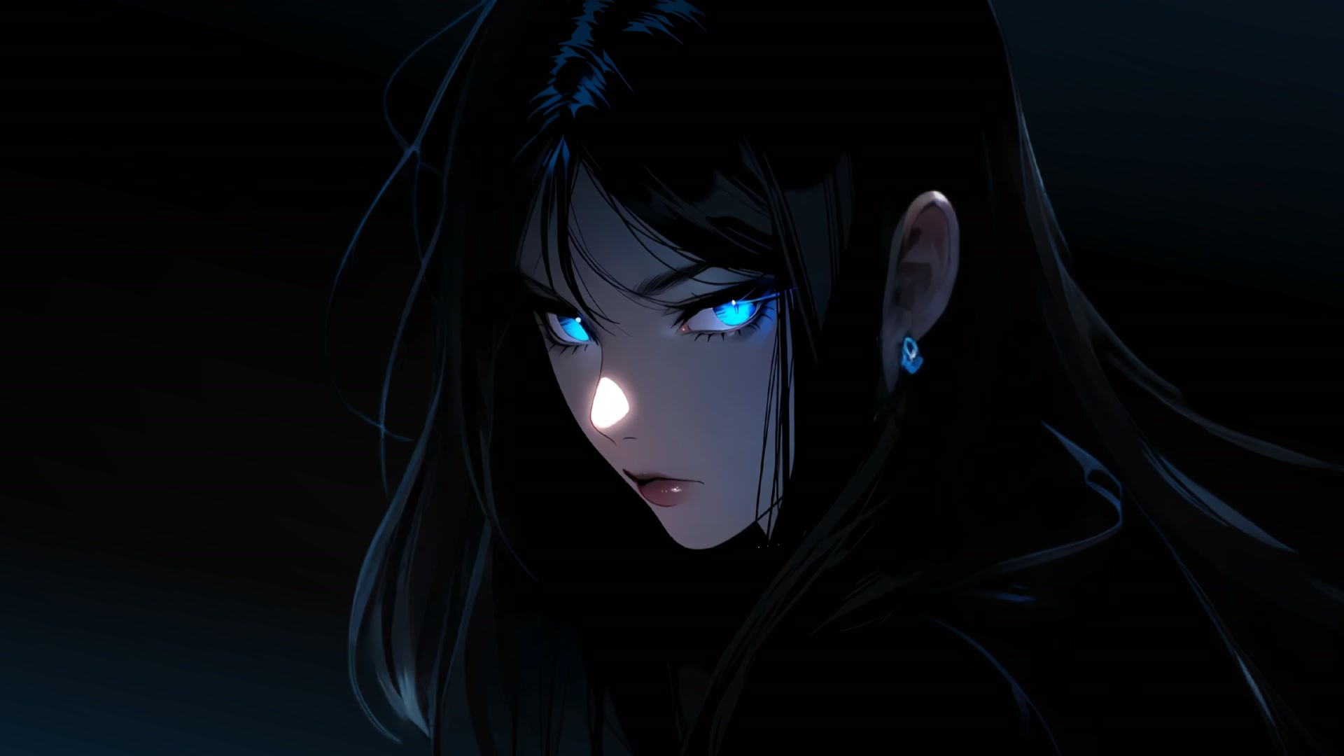 幽蓝眼眸少女