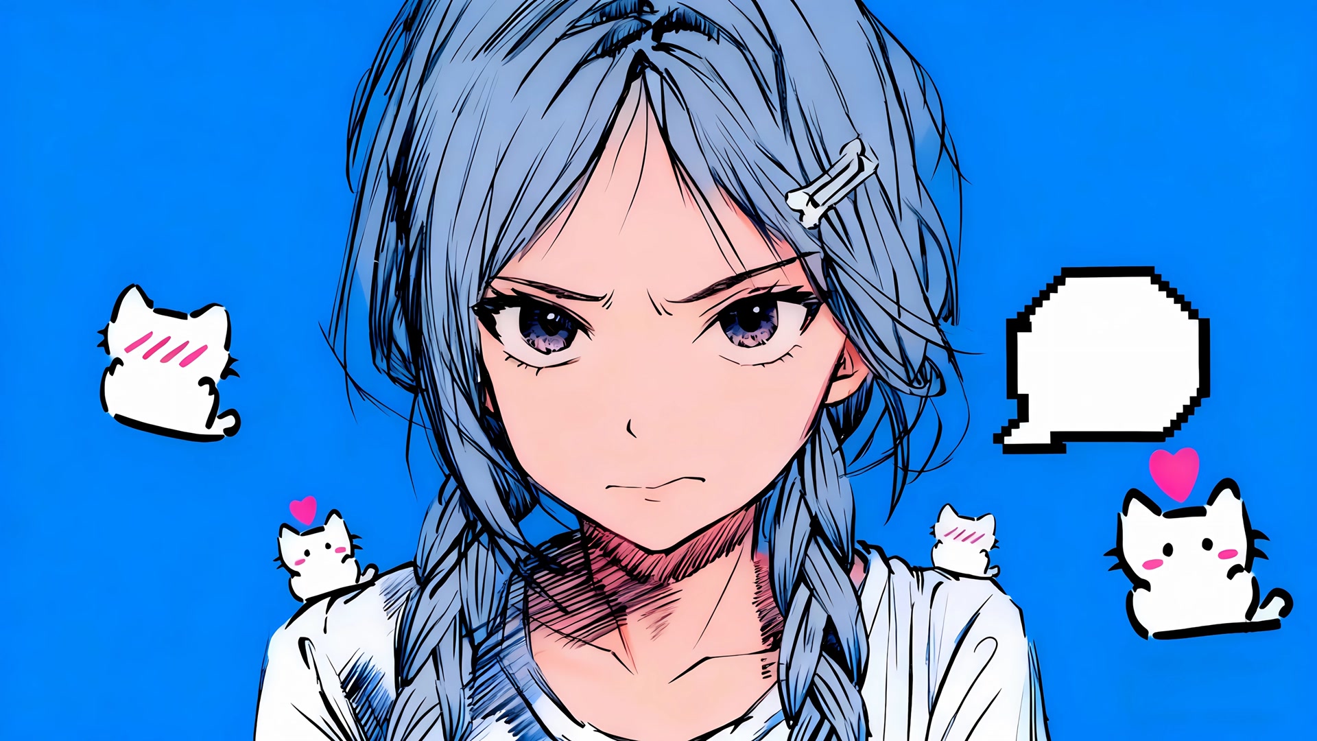 手绘少女
