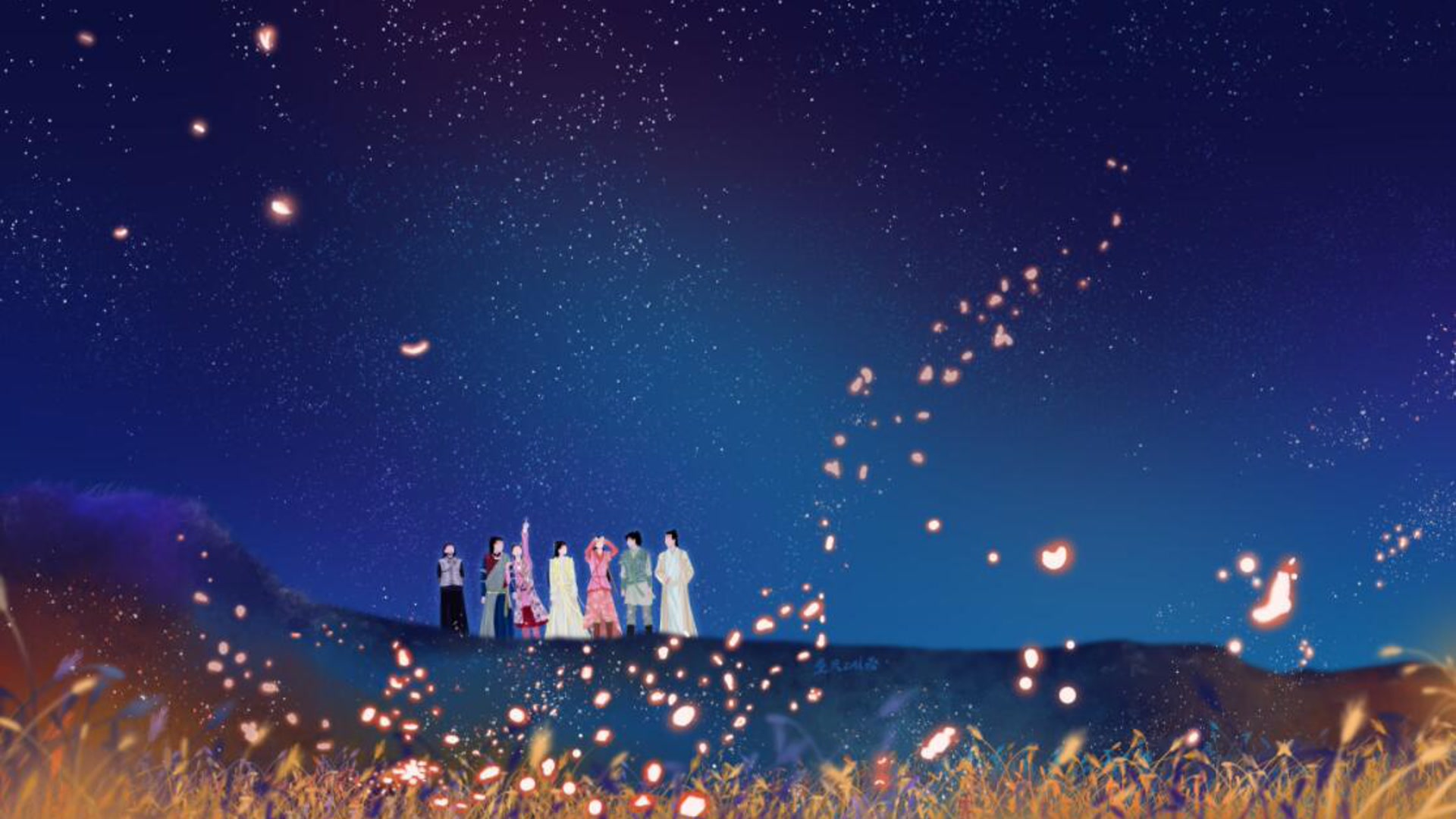 星空下的少年少女