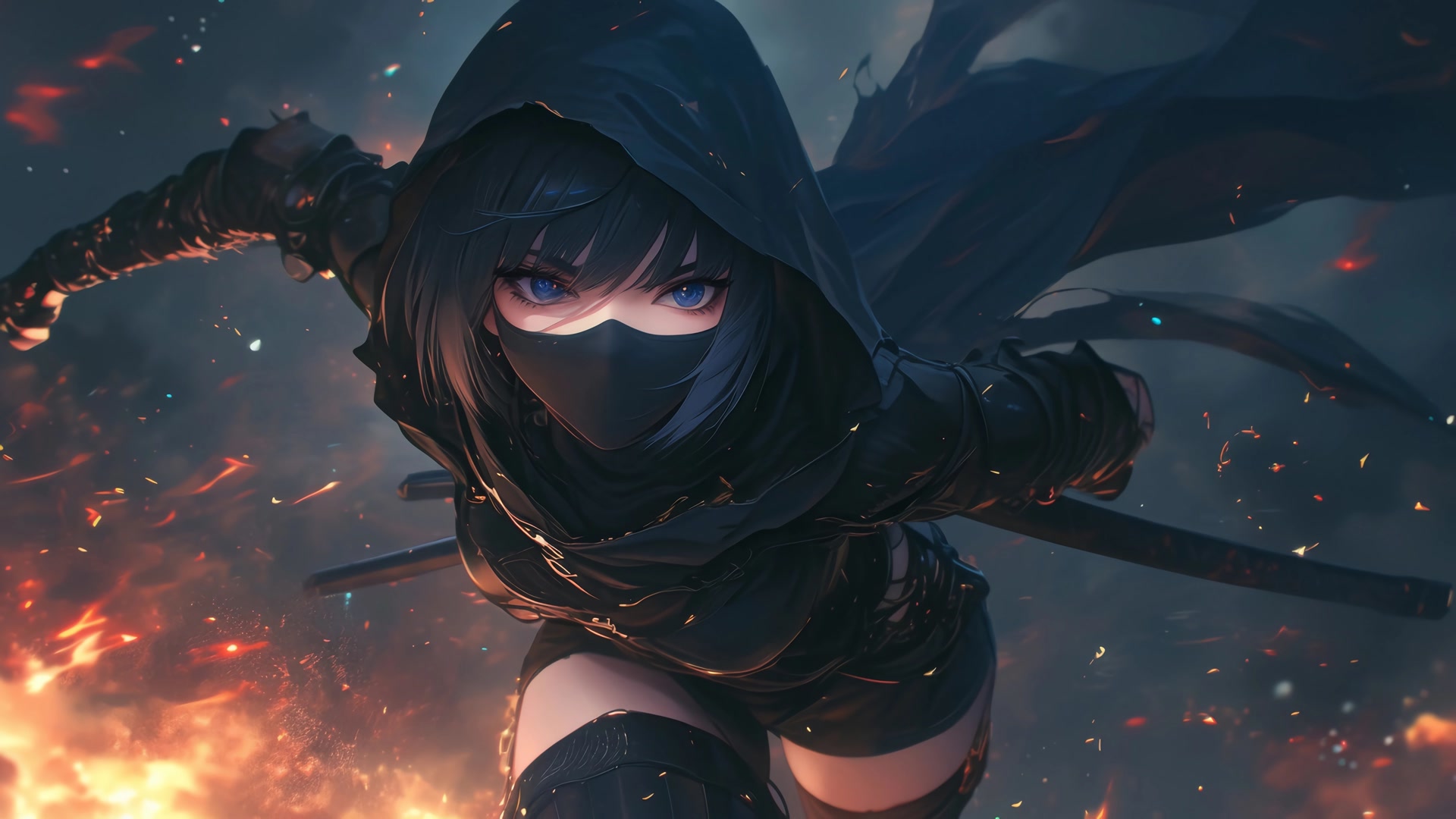 暗夜剑影少女
