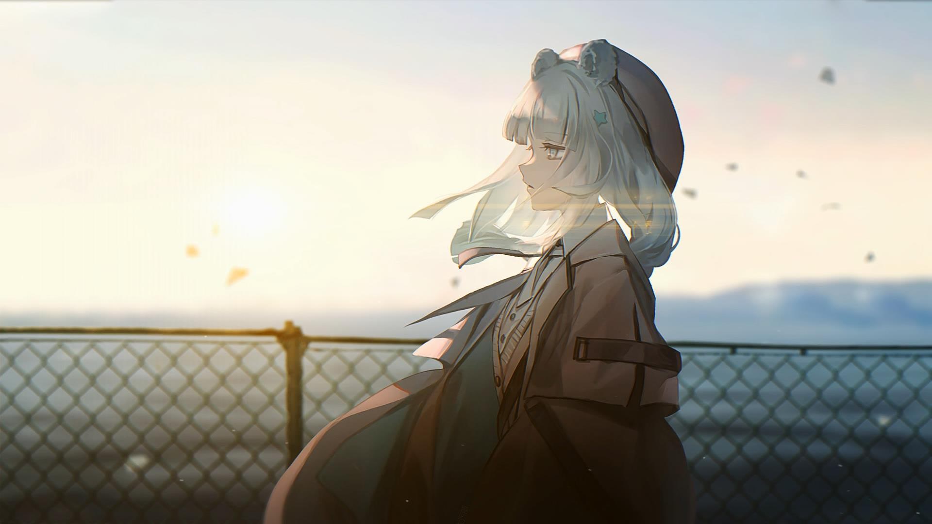 暮色中的少女