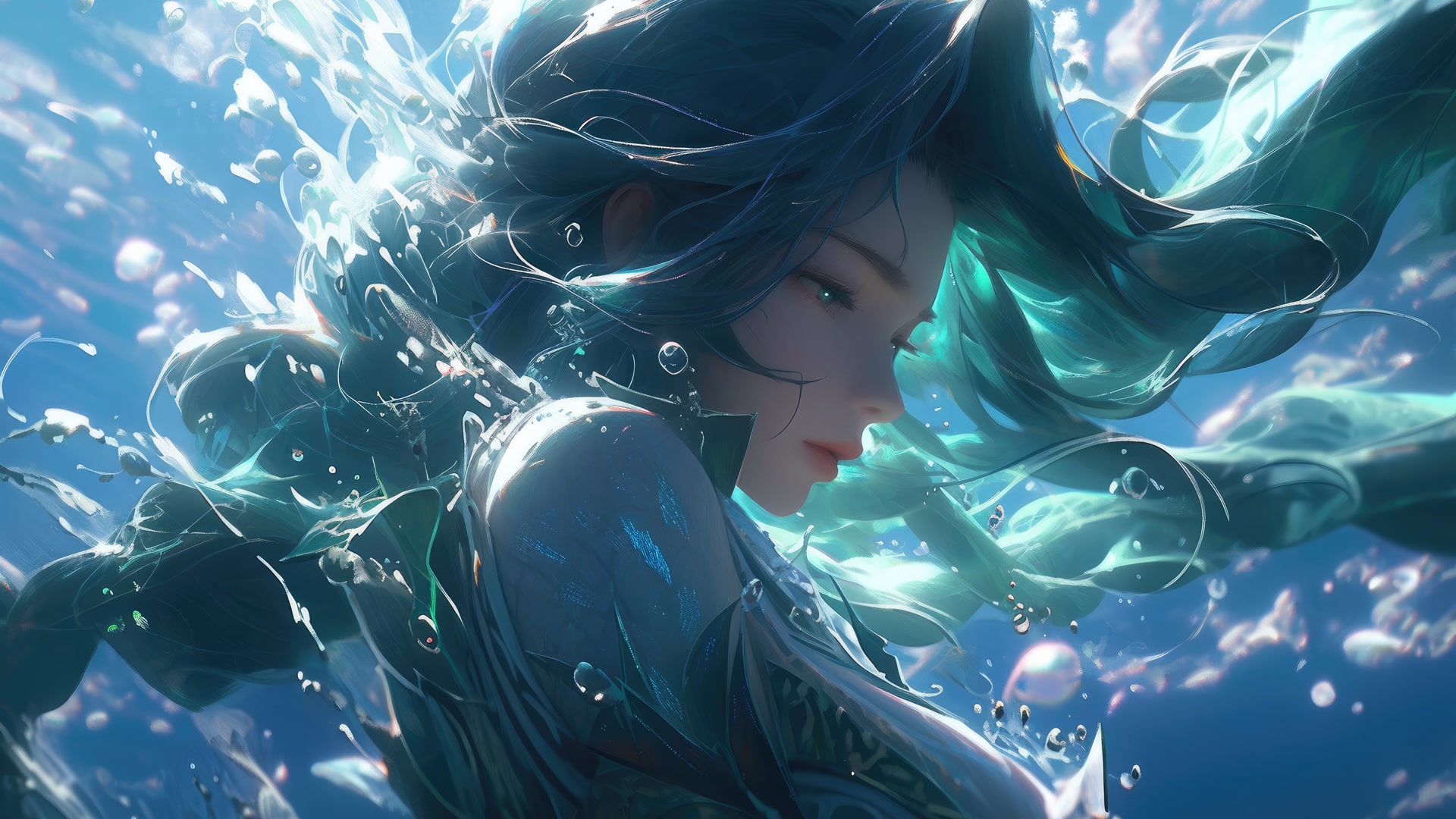 深海少女凝视