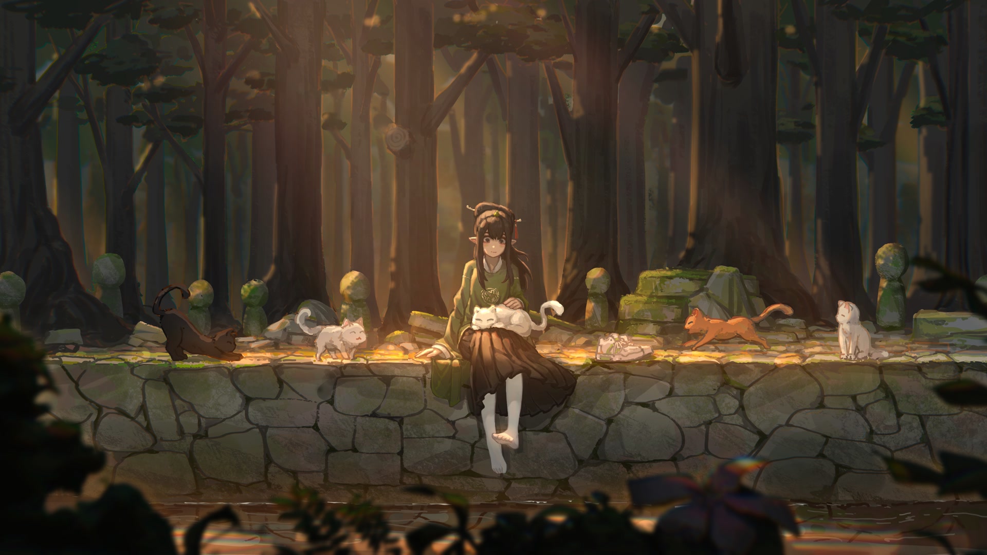 狐仙少女林间