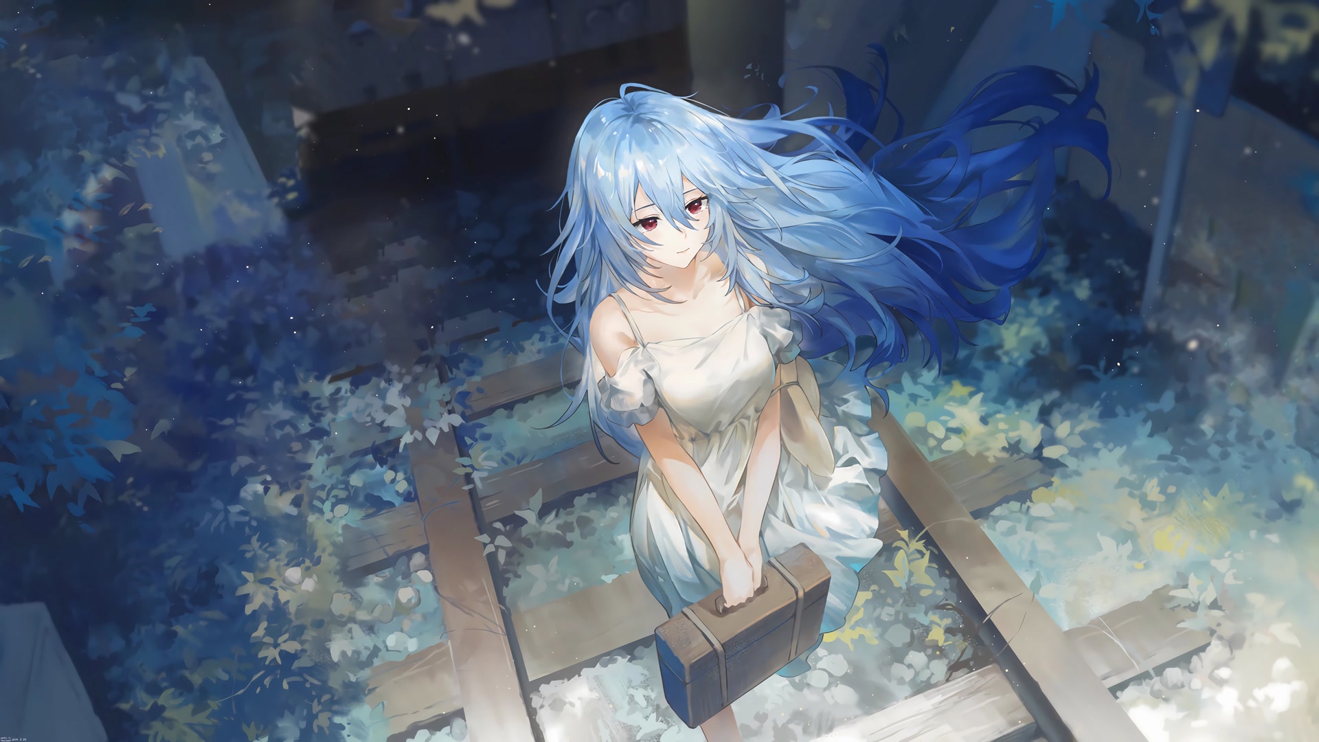 蓝发少女提木