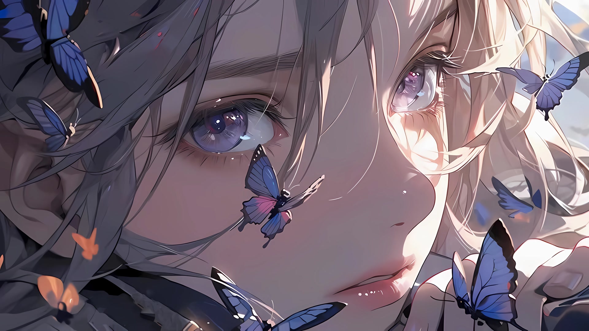 蝶舞蓝眸少女
