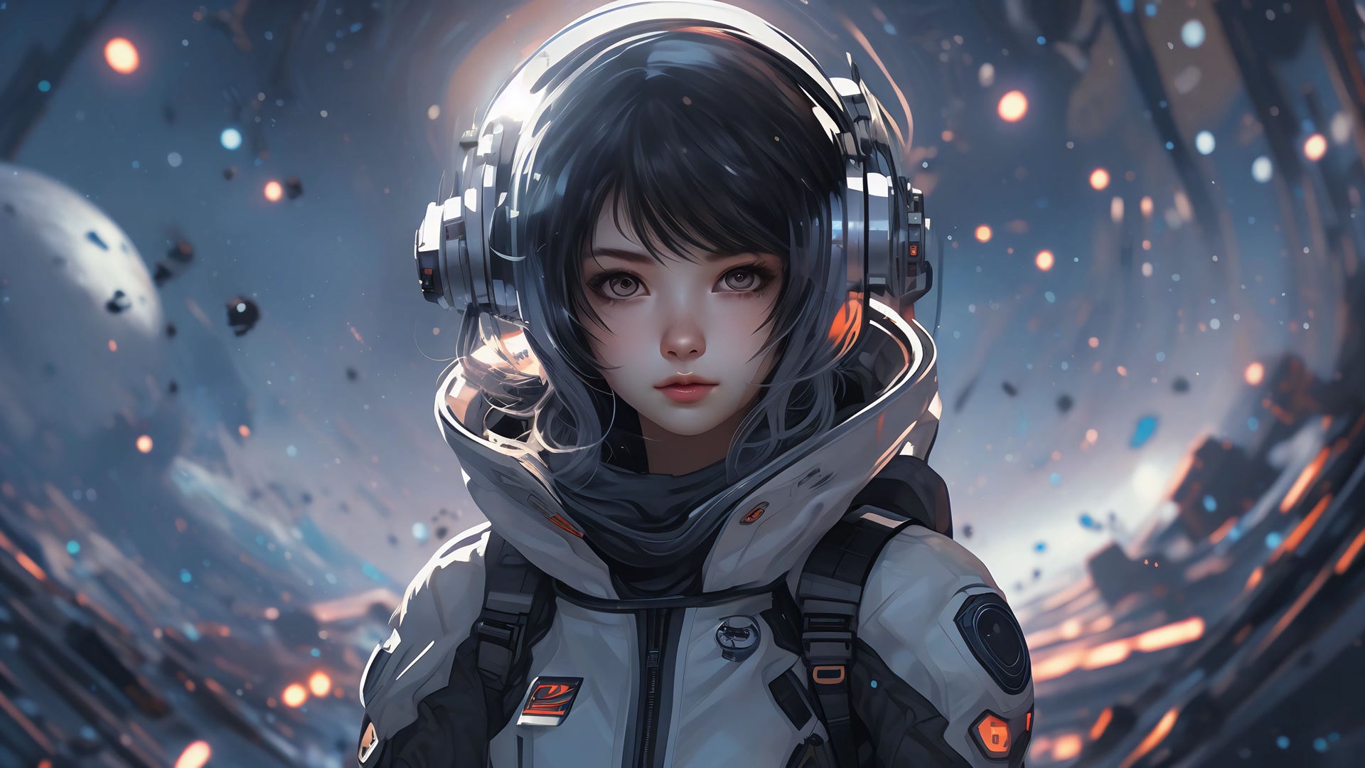 宇航员凝视星河