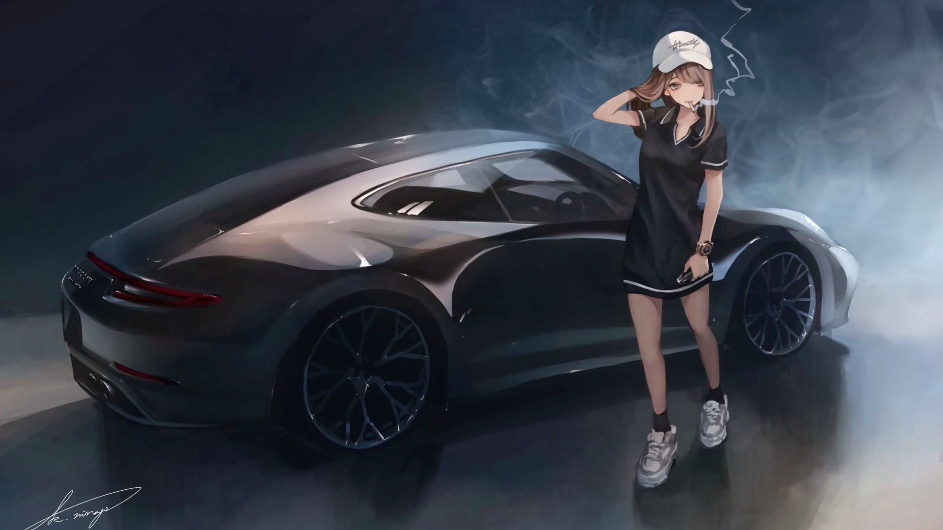 少女与跑车