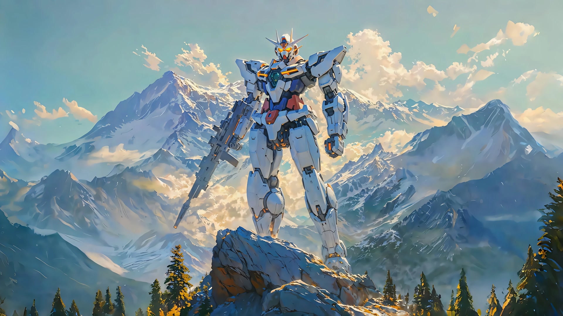 机甲守望雪山