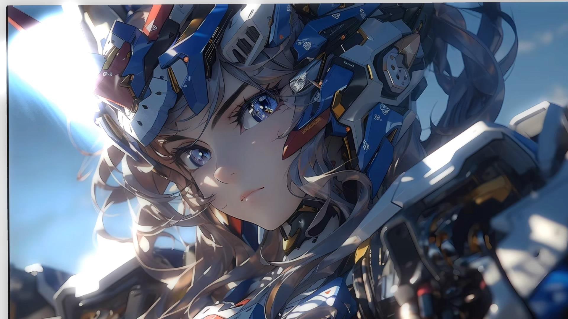 机甲少女仰望