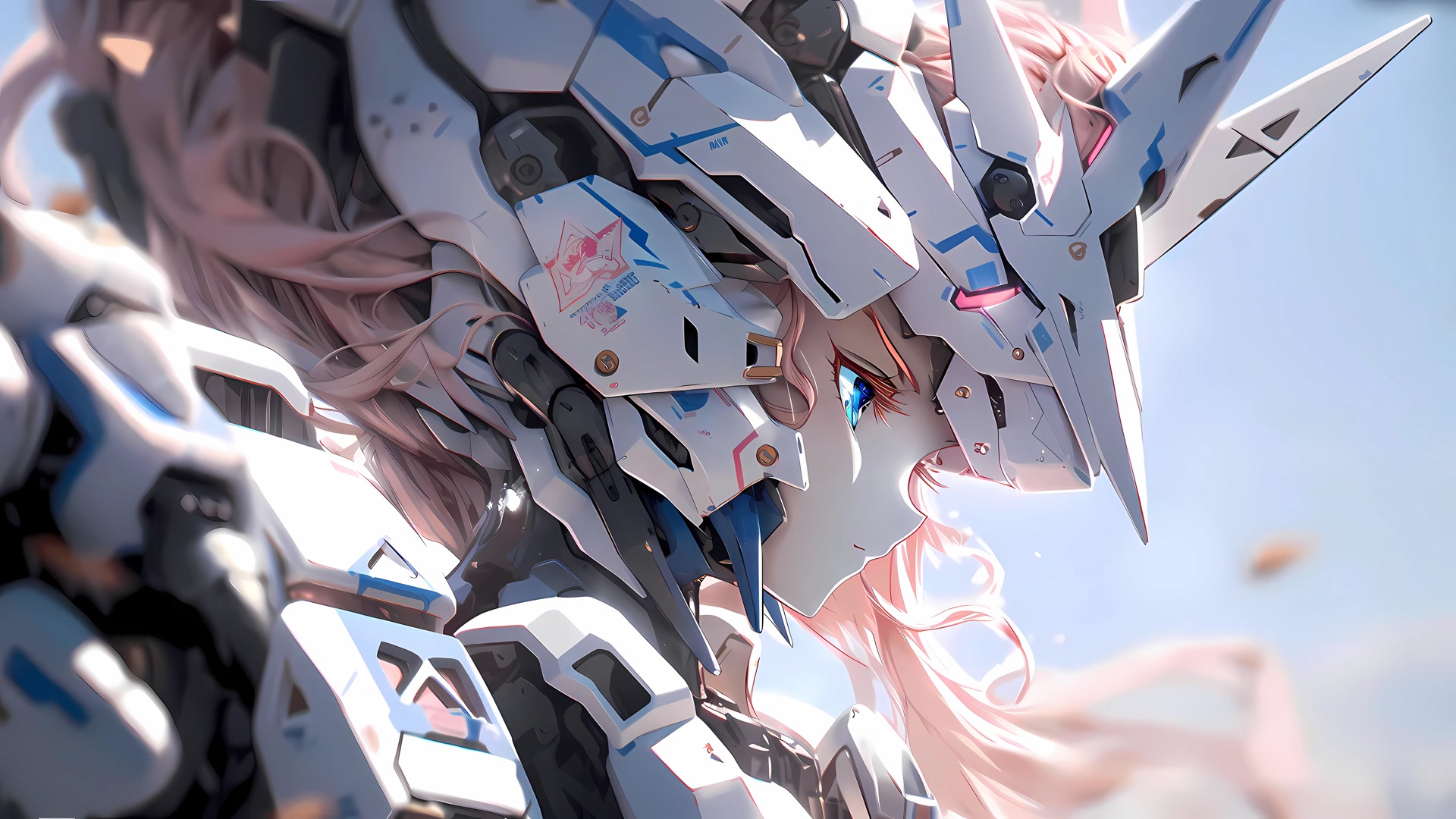 机甲少女凝视