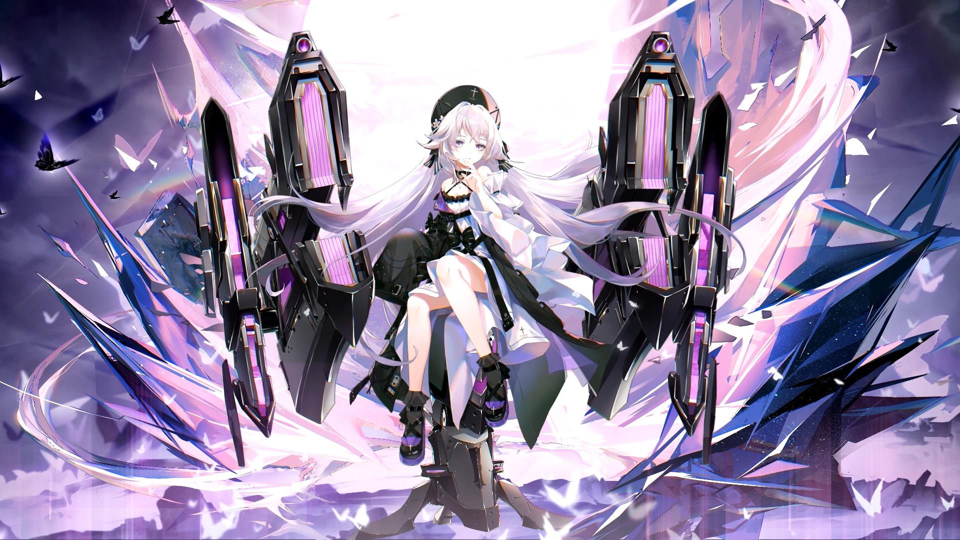 紫眸少女立绘
