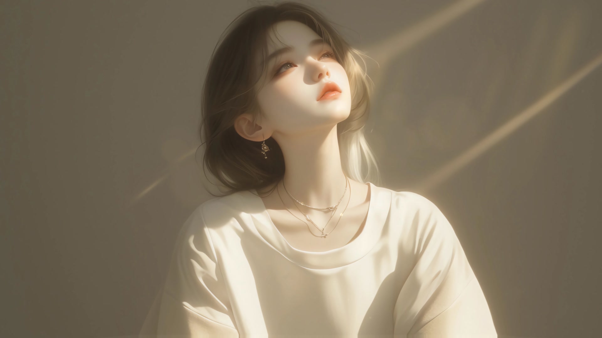 暖阳下的少女