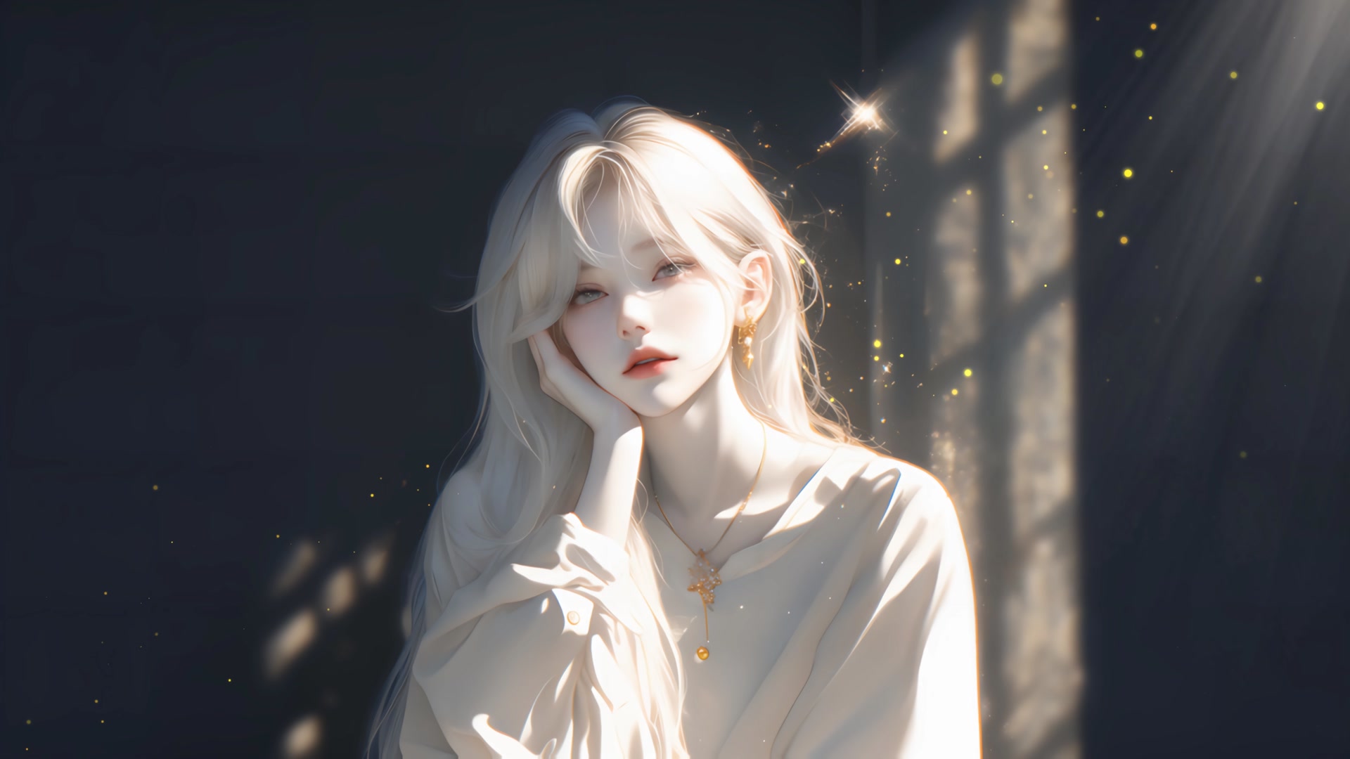 梦幻银发少女