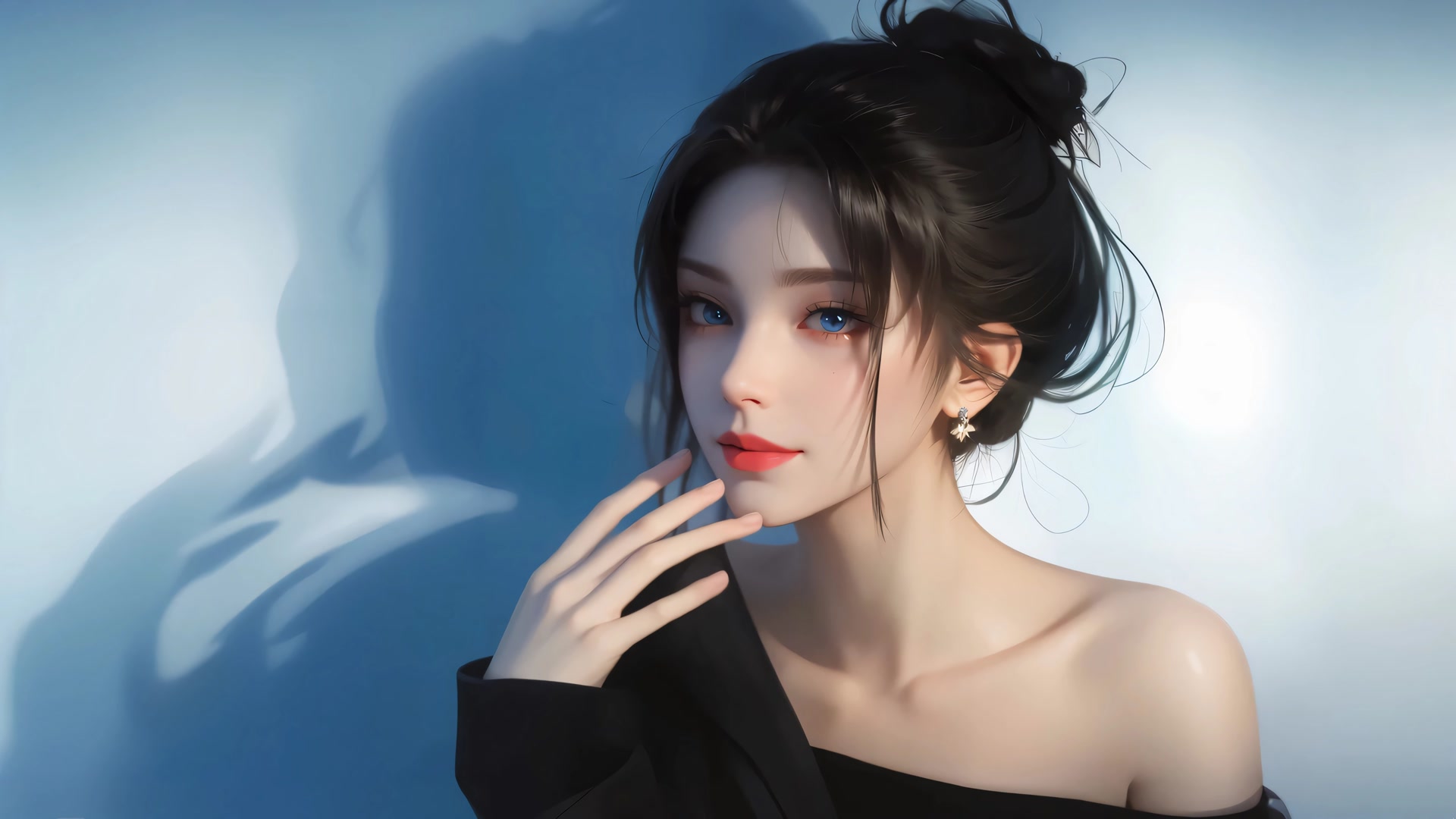 清冷蓝眸少女