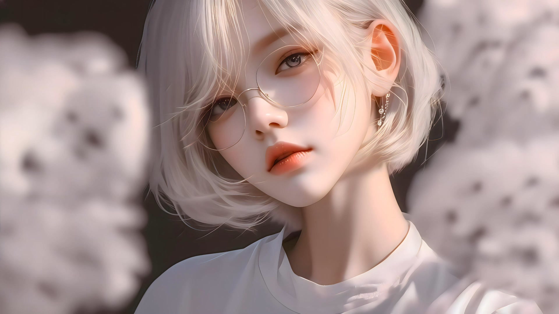 白短发少女