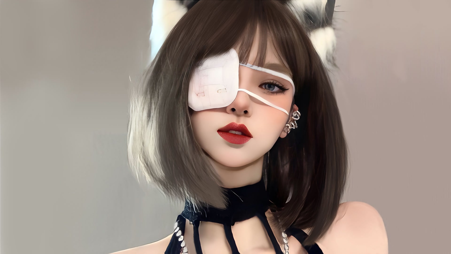 眼罩兽耳少女