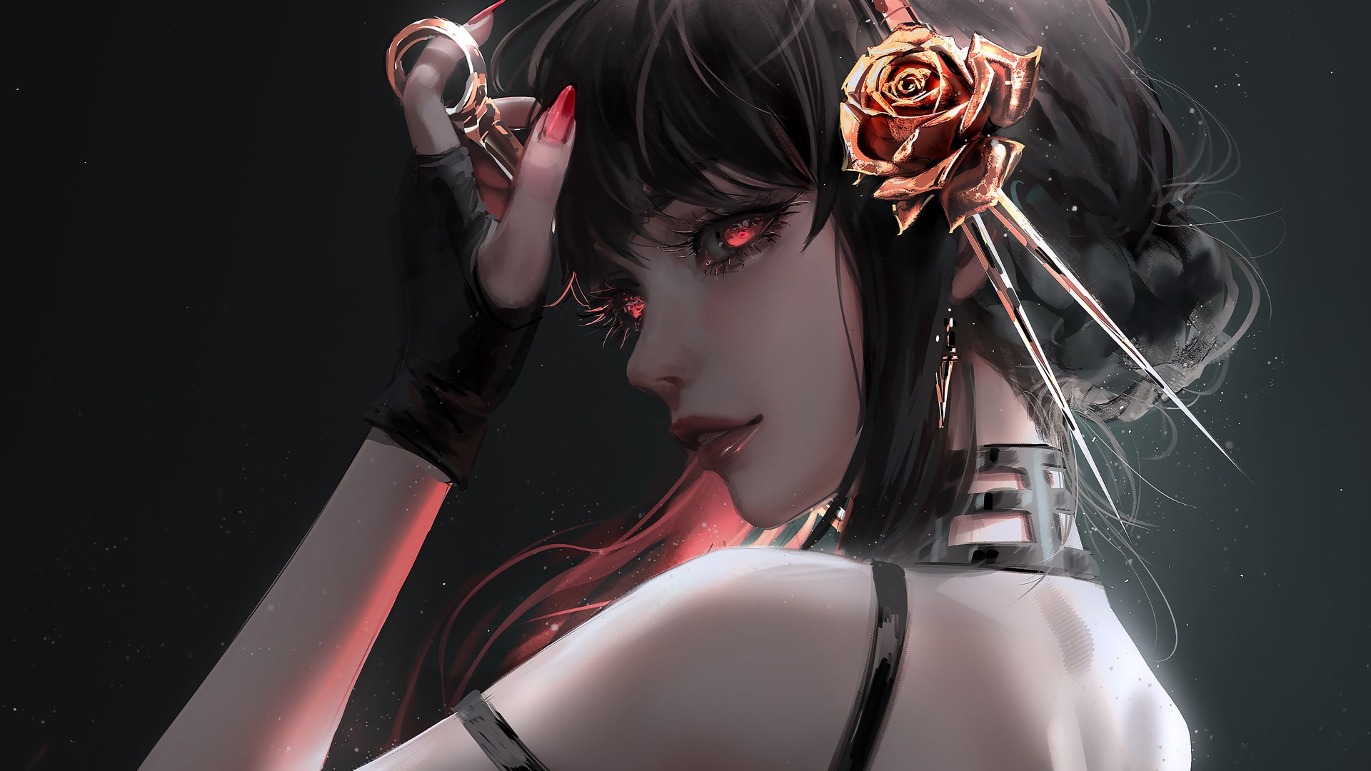 红眸玫瑰少女